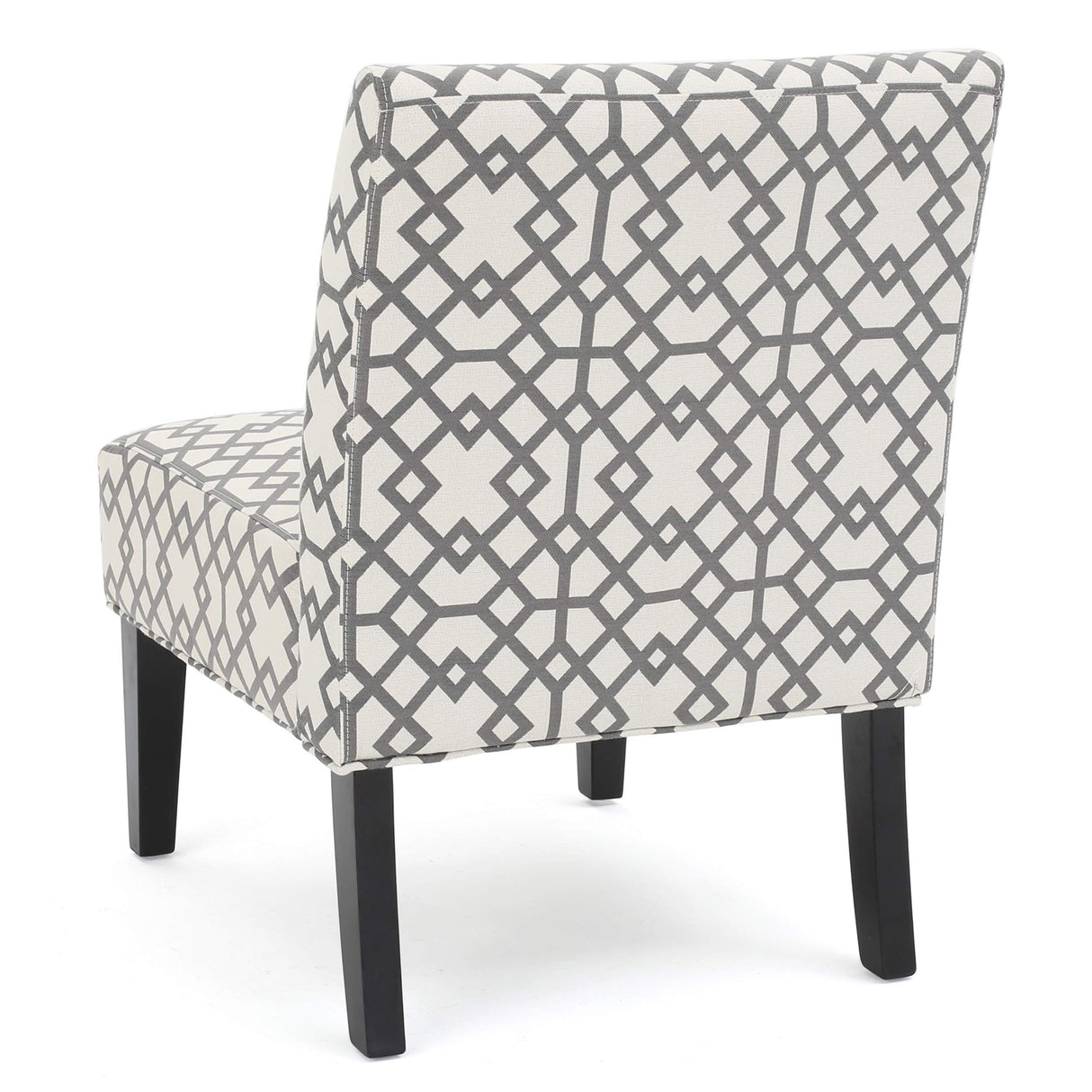 Christopher Knight Home Kassi Fabric Accent Chair, Grey Geometric Patterned Christopher Knight Home