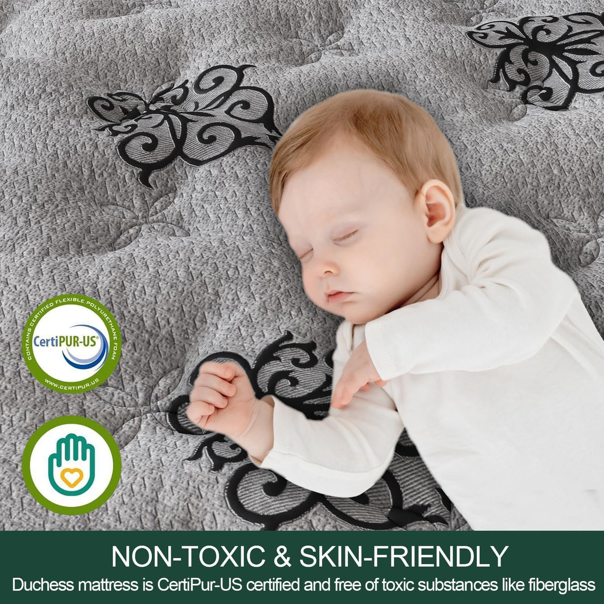 VISCOUNTESS Queen Mattress, 14 Inch Mattresses Euro Top Mattress Medium Firm for Back & Lumbar Support, Individual Pocket Spring Bed for Motion Isolation & Pressure Relief VISCOUNTESS