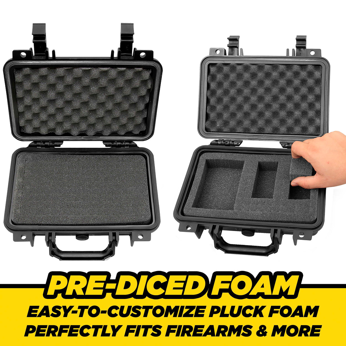 CASEMATIX Hard Gun Case for Pistols - TSA Approved Waterproof & Shockproof Gun Cases for Pistols, Compact 9mm Gun Case for Carrying Handgun with Scope and Accessories CASEMATIX