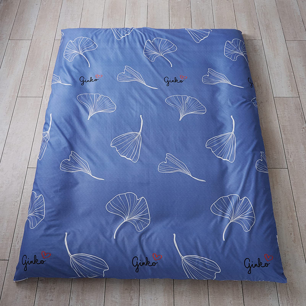 MAXYOYO Leaf Printed Japanese Floor Futon Mattress, Tatami Floor Mat Portable Camping Mattress Kids Sleeping Pad Foldable Roll Up Floor Lounger Couch Bed Queen Size MAXYOYO