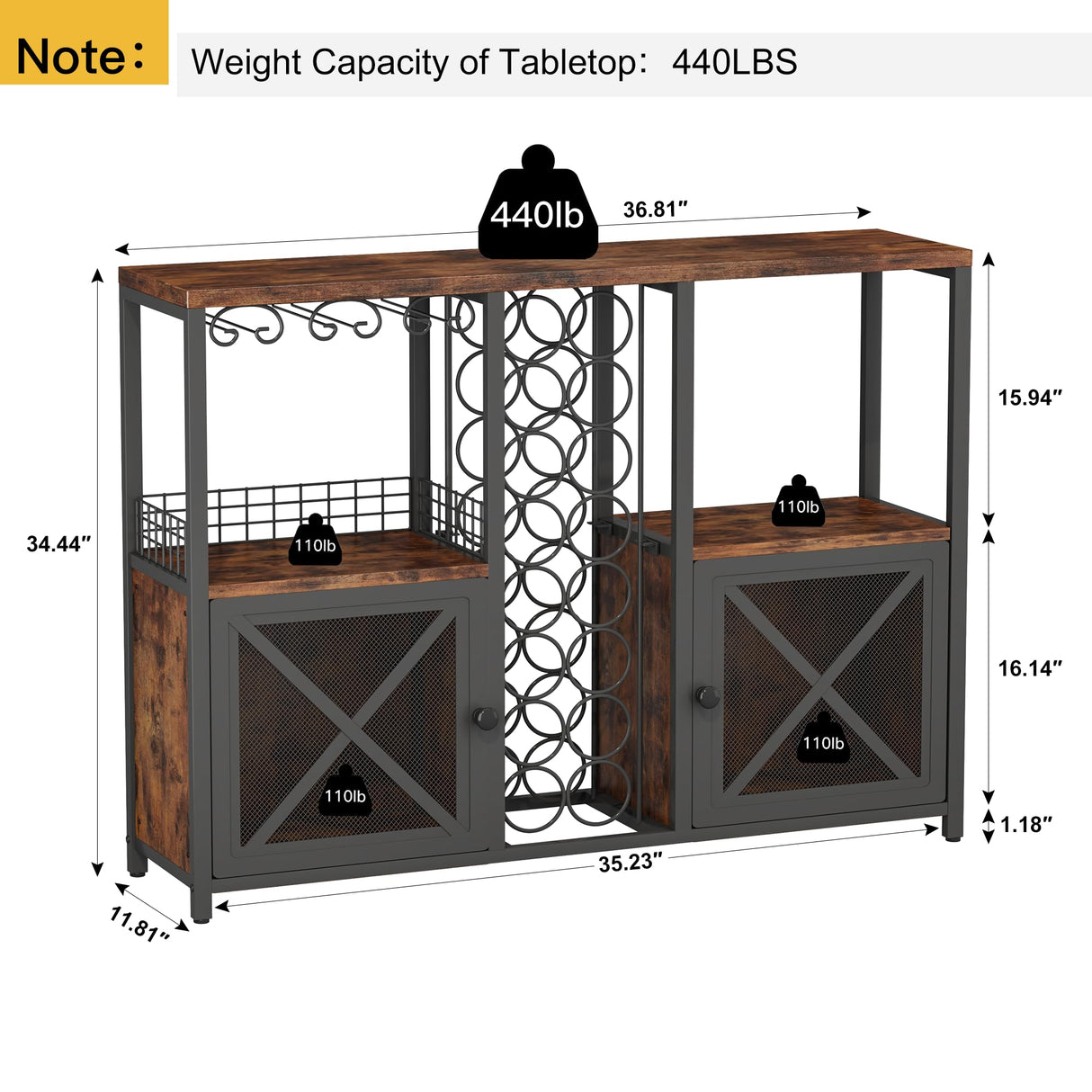 Homeiju Mini Bars for Home, Wooden Coffee Bar Cabinet, Modern Liquor Cabinet for Liquor and Glasses, Farmhouse Buffet Wine Bar Cabinet with Storage Sideboard for Home Kitchen Dining Room Homeiju