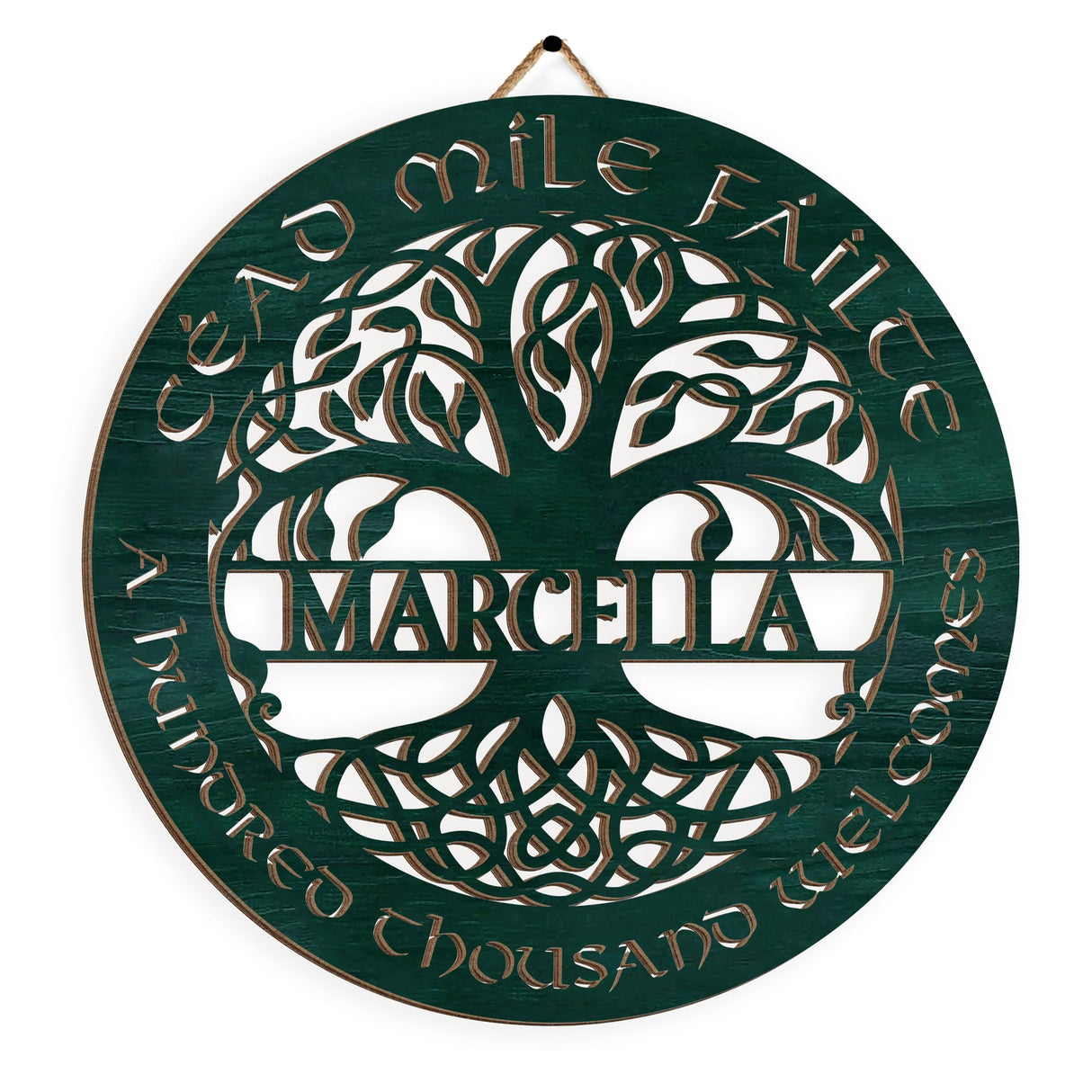 CustomizeAF Personalized Wooden Sign, Celtic Art Wall Decor Cead Mile Failte, Tree Of Life - Personalized Wooden Hanging Home Decor Sign, Tree of Life Wooden Wall Art Decor (DS753) Generic