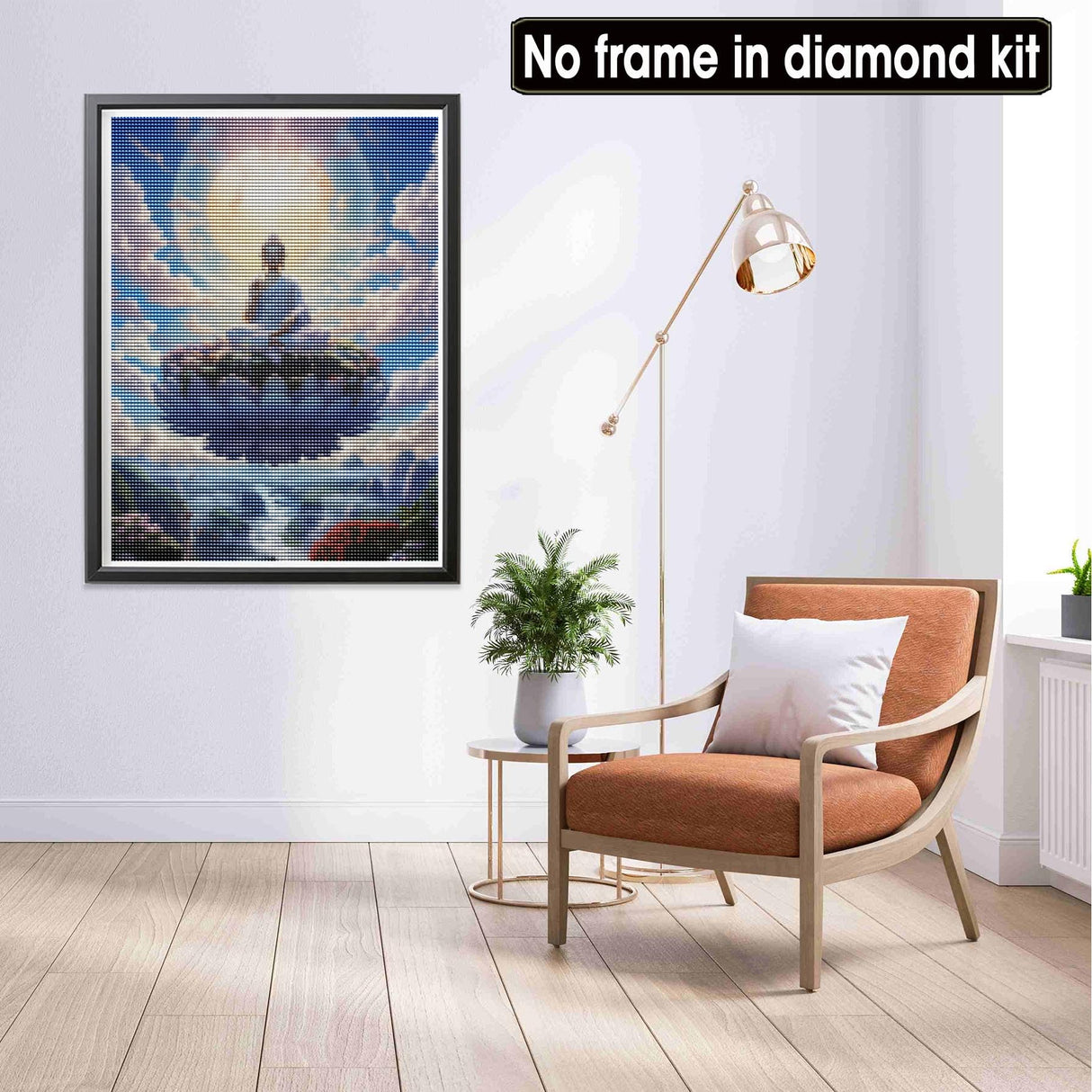 LOMSIOY DIY 5D Diamond Art Kits for Adults, Buddha Diamond Painting Kits for Beginner, Meditation Diamond Art with Round Full Drill Rhinestone Crafts Gem Arts for Home Wall Decor 12 * 16 inch LOMSIOY