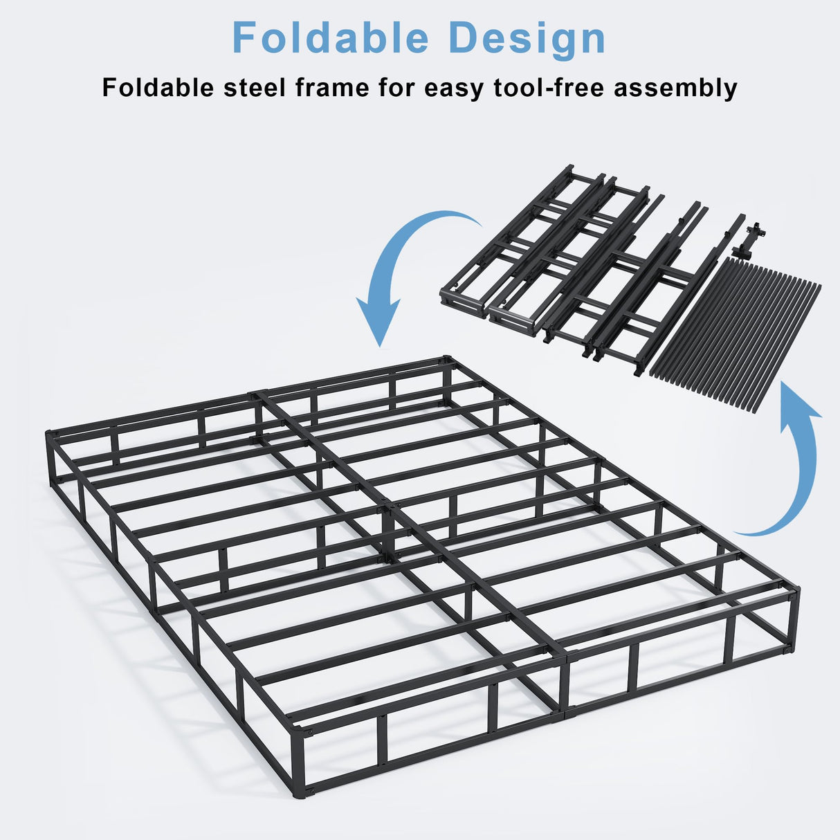 HOBINCHE King Box Spring - 7 Inch High Profile Box Spring for King Bed, Sturdy Metal Frame Mattress Foundation, Easy Assembly, Quiet & Noise-Free HOBINCHE