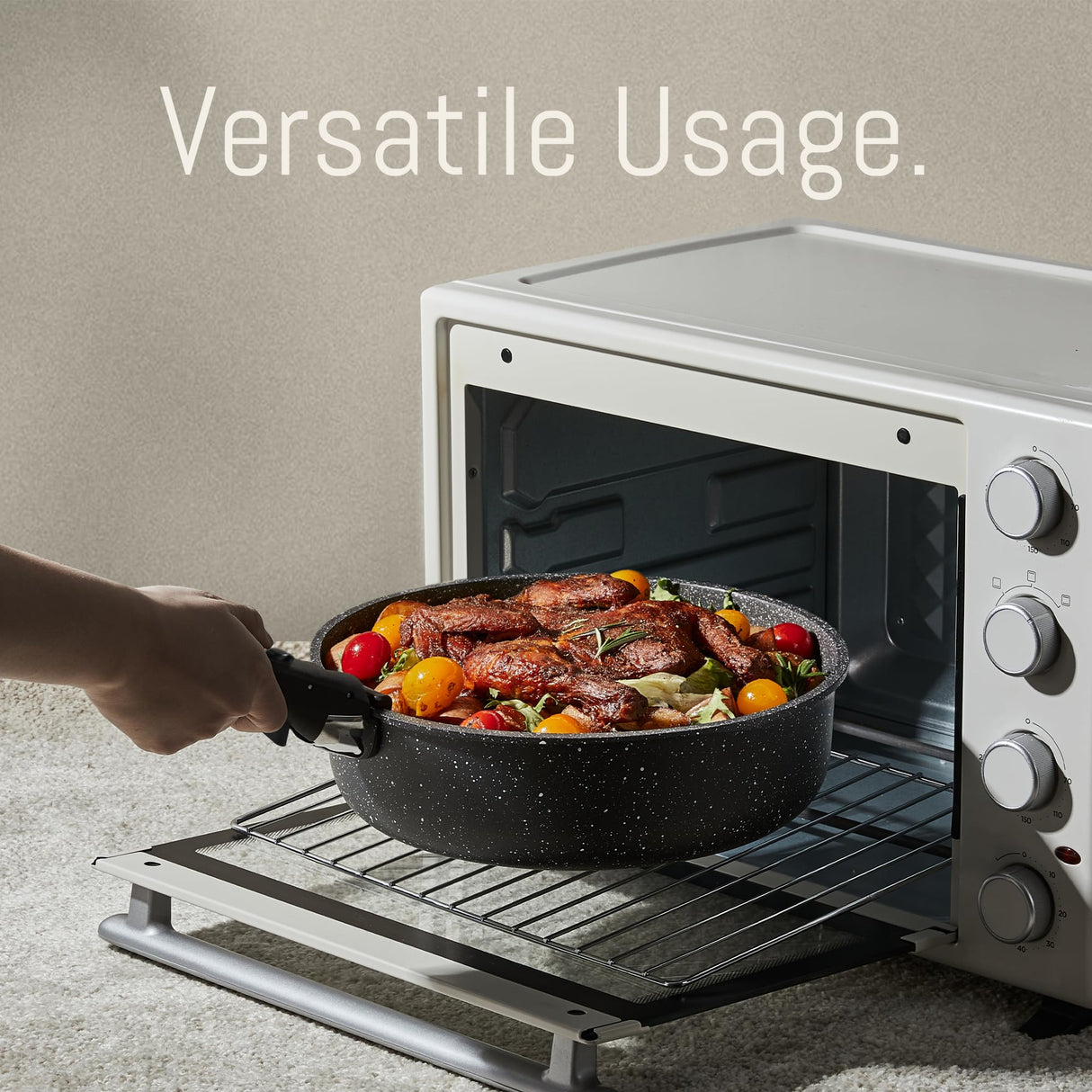 CAROTE 21pcs Pots and Pan Set Non Stick, Nonstick Induction Cookware, Detachable Handle Cookware Set, Dishwasher Safe, Removable Handle, RV Oven Safe Cookware, Midnight Black CAROTE