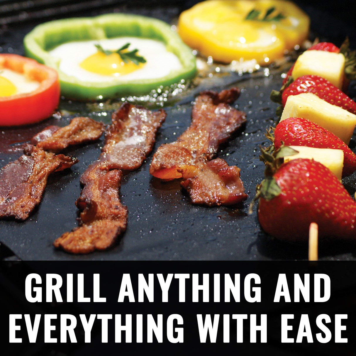 Grillaholics Heavy Duty Grill Mats - Set of 2 BBQ Mats Built to Last - Make Grilling Easier & Keep Grates Looking New - The Perfect Grilling Gift Grillaholics