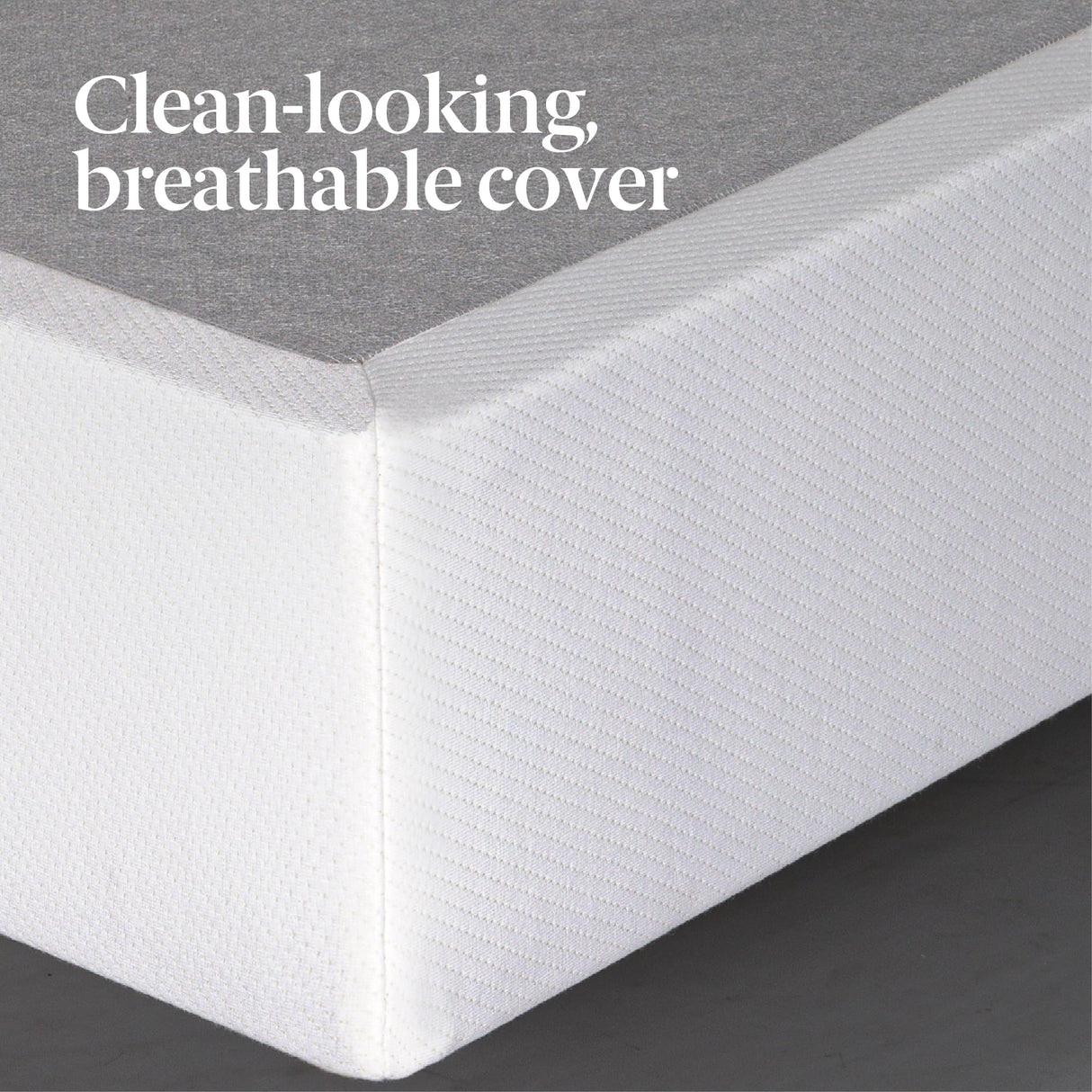 ZINUS No Assembly Metal Box Spring, 9 Inch White Mattress Foundation, Sturdy Metal Structure, Full Zinus