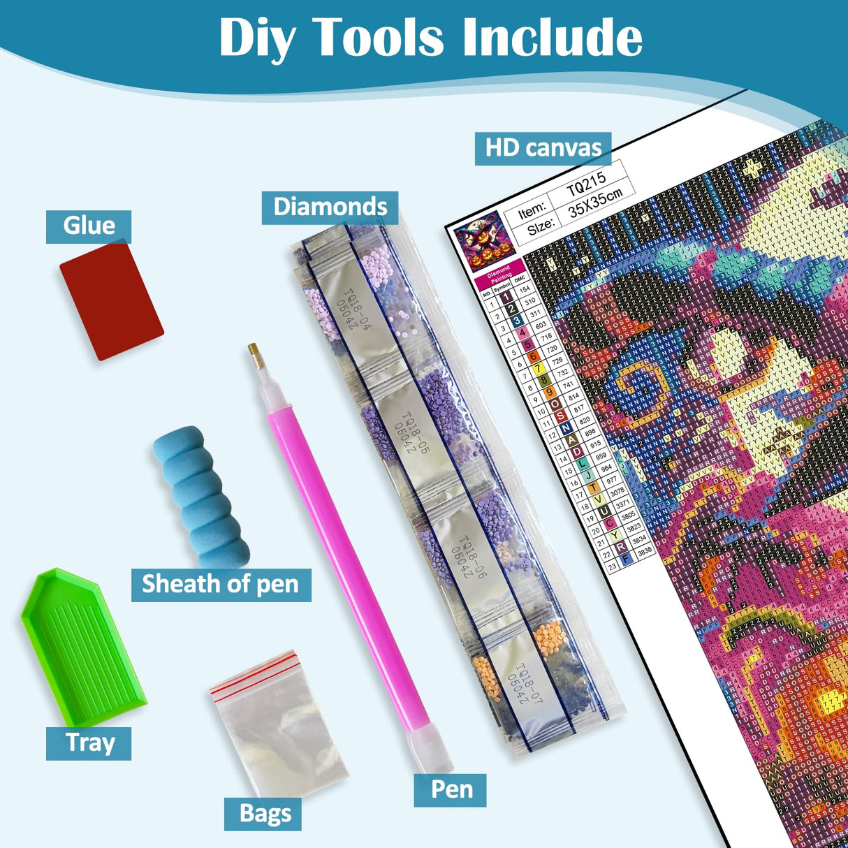 Halloween Pumpkin Moon Diamond Art Kits for Adults, 5D Winter Diamond Painting Kits for Adults Beginners,DIY Full Round Drill Diamond Dot Painting Gem Art Kits for Adult,Home Wall Decor 13.8x13.8 Inch VCLKDIY