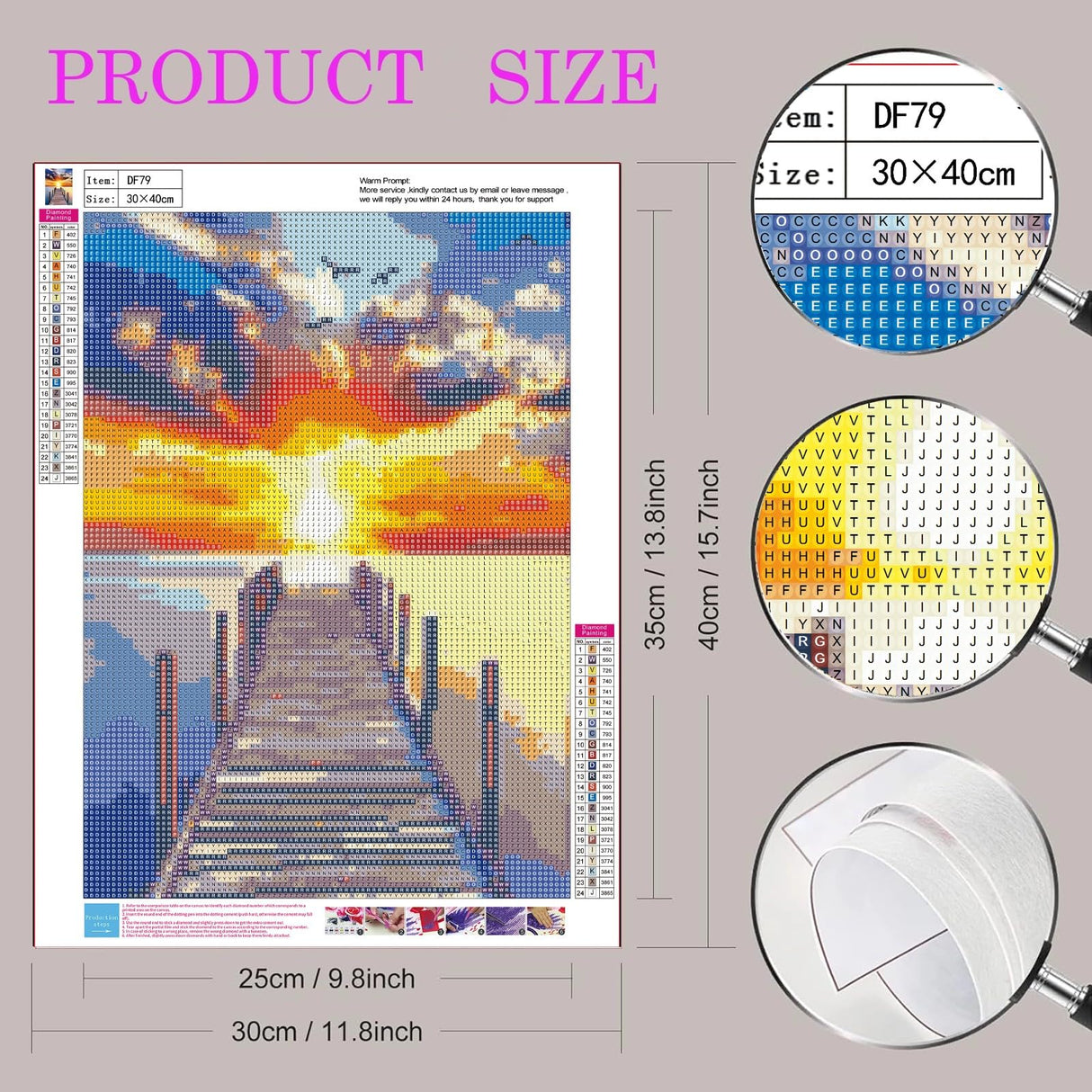 6 Pack Diamond Painting Kits for Adults Beginner, 5D Beach Diamond Art Sets, DIY Full Round Drill Sunrise Paint with Diamonds Gem Art Multi-Pack, Easy Adults Dot Gem Art for Wall Decor 12 x 16 Inch DIYDECORFUN