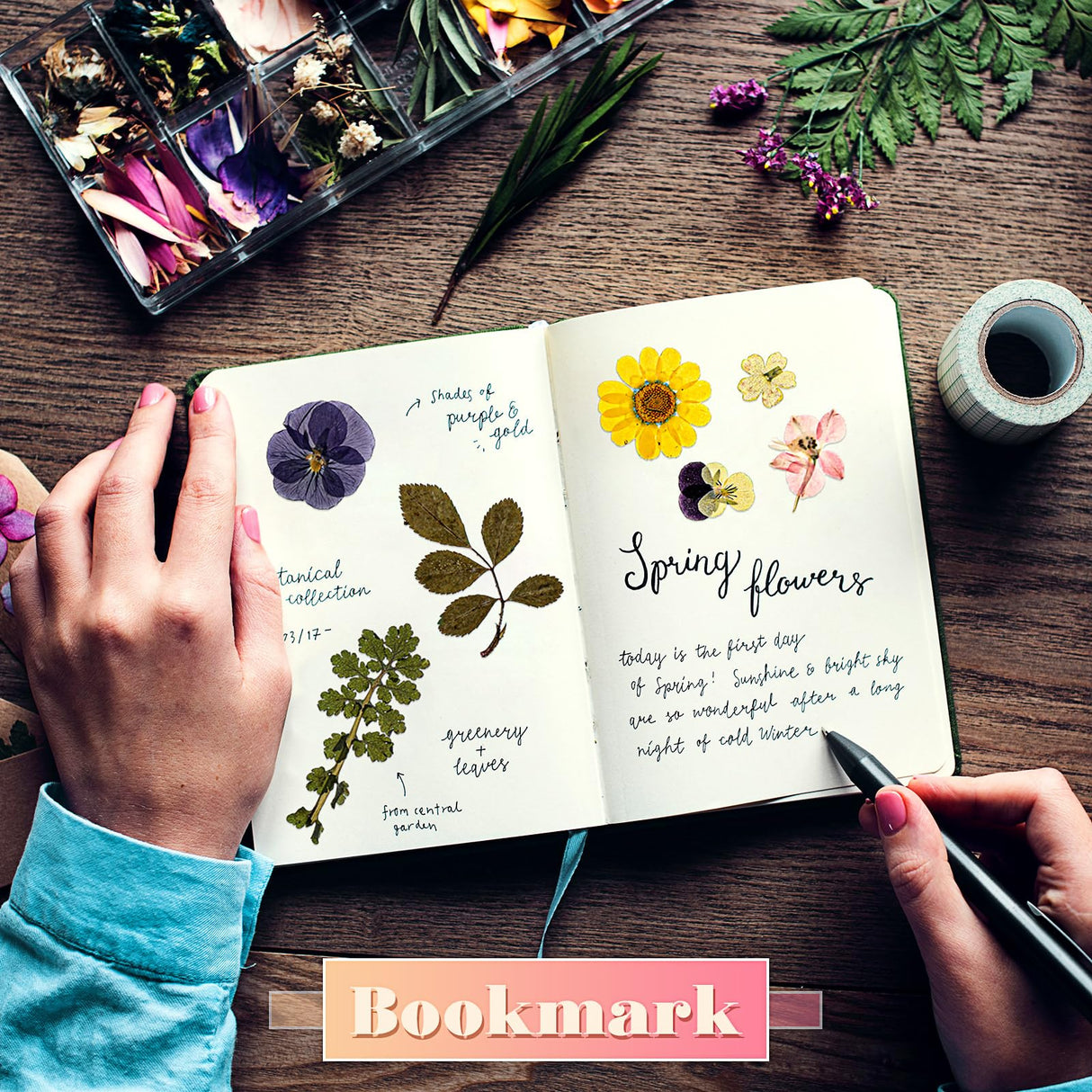 eBoot 72 Pcs Dried Pressed Flowers for Resin Molds Real Pressed Flowers Dry Leaves Bulk Natural Herbs Kit for Scrapbooking DIY Art Crafts Jewelry Molds Candle Soap Making Nails Decor(Fresh Style) EBOOT