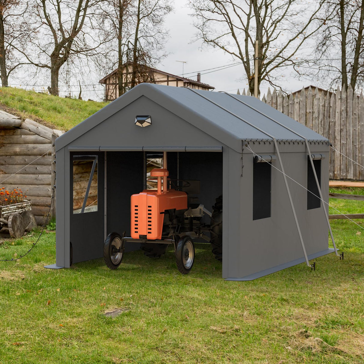 Benass Carport Canopy 10x16 Heavy Duty, Carport Canopy, Portable Car Port Garage, Car Shelter All Weather, Grey Benass