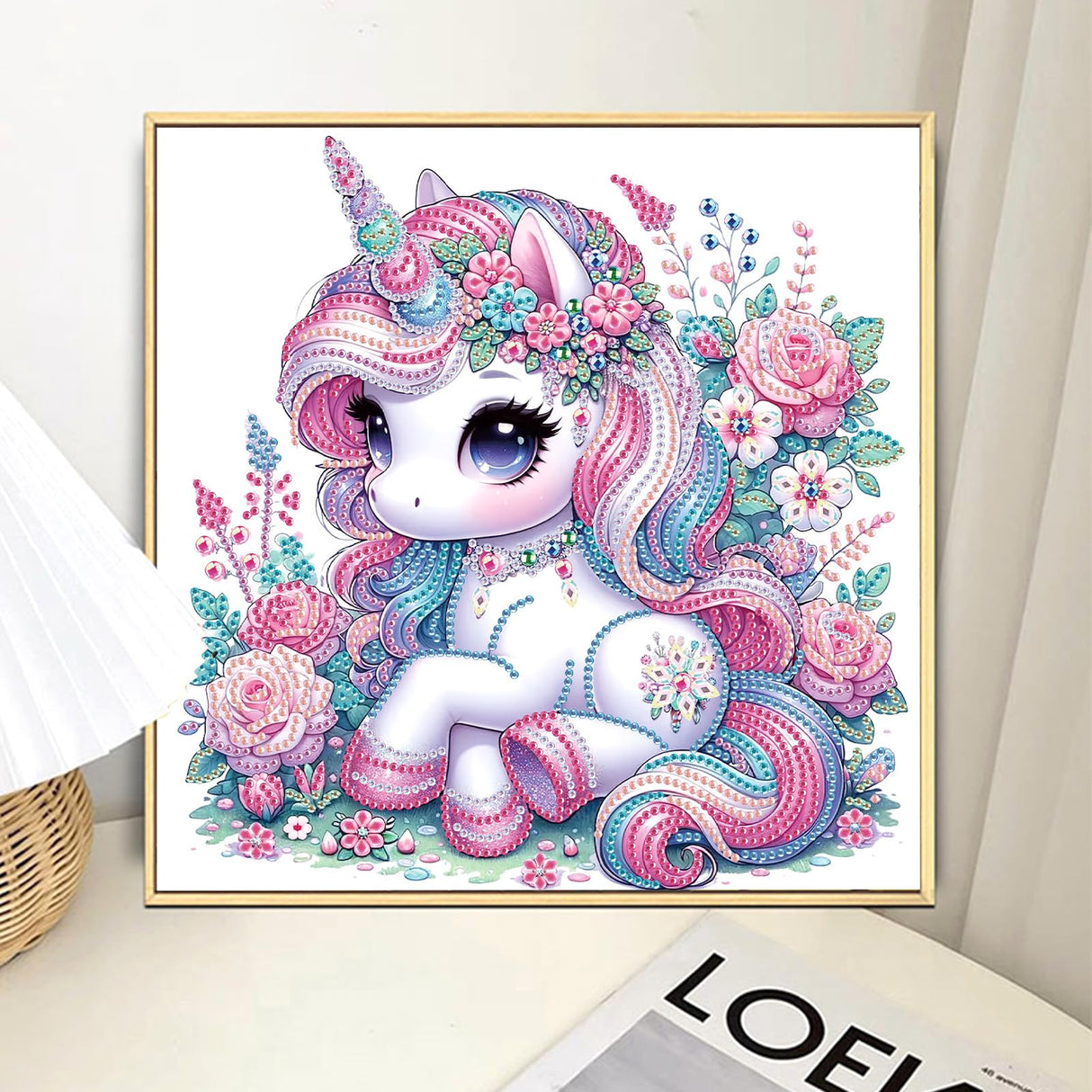 Tontut 5D Diamond Art Painting Kit, Pink Horse Animal Horse DIY Diamond Art Adult Set Mosaic Crafts, Suitable for Home, Office Wall Decoration, can be Packaged as Gifts for Friends Tontut