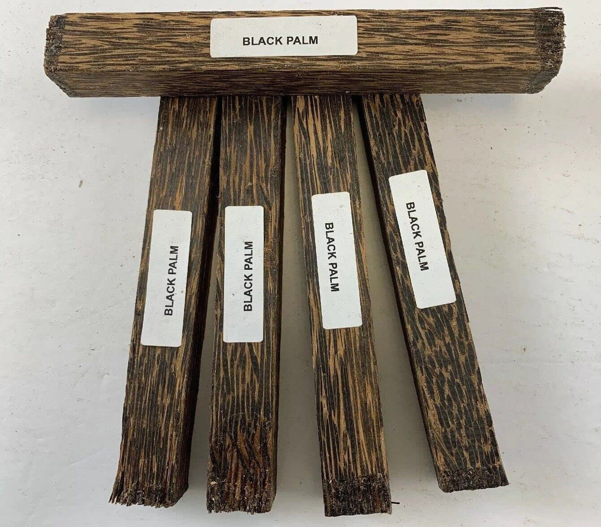 Lumber Wood for Woodworking - Construction - Landscaping (5) LOT of 5, Black Palm Pen Blanks Wood Turning Square 3/4" X 3/4" X 6" Exotic Wood Zone