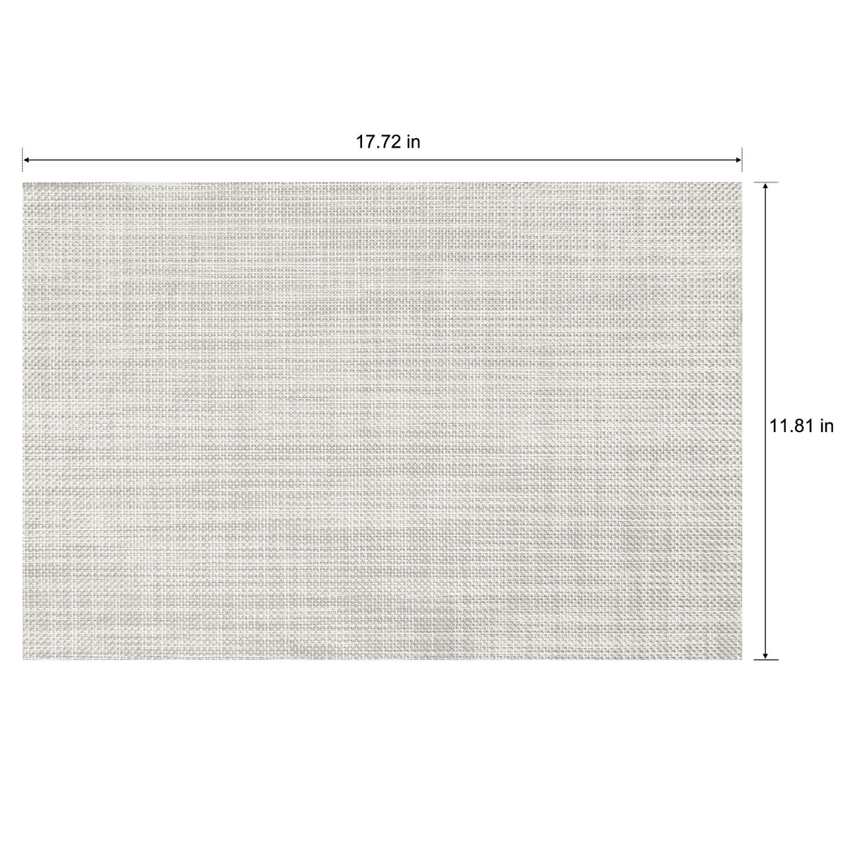 CADONO Placemats Set of 4 Washable Indoor/Outdoor Vinyl Place Mats for Dining Table Durable Non-Slip Heat Resistant PVC Weave Table Mats(Beige) CADONO