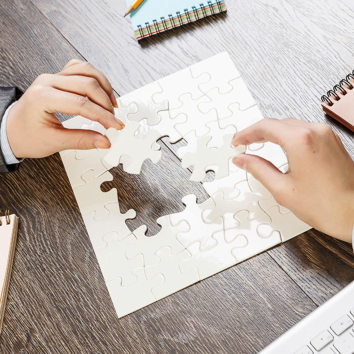 Sumind 24 Sheets Sublimation Puzzle Blank Jigsaw Puzzles for DIY Arts and Crafts Projects Heat Press Thermal Transfer Make Your Own Puzzles(A5-48 Style) Sumind