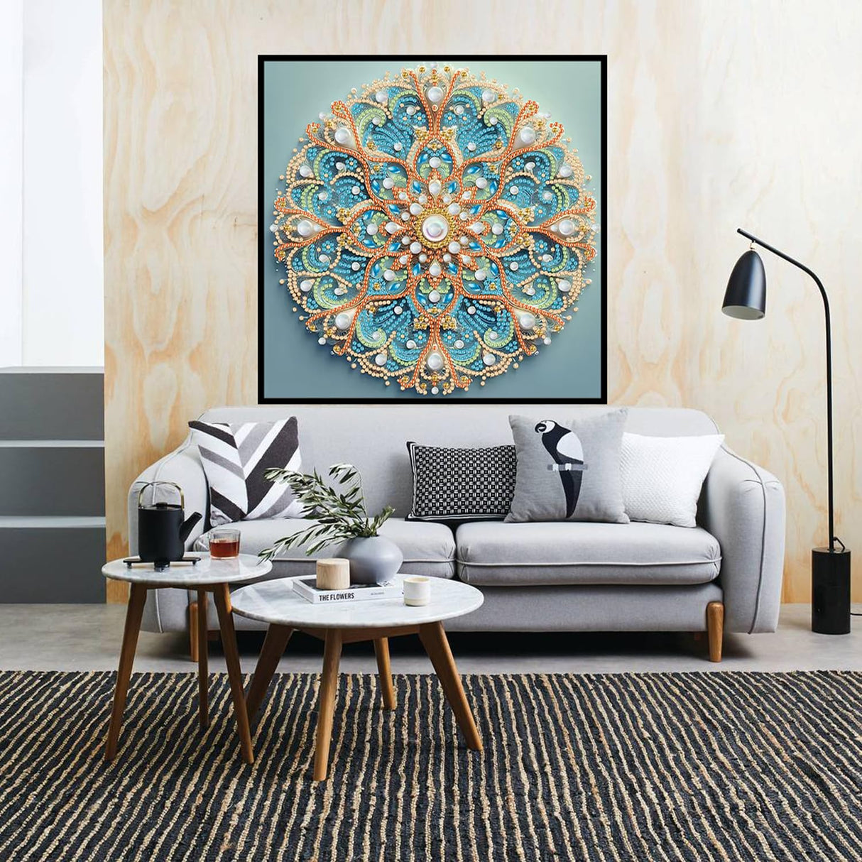 CHWGLFGG 5D Diamond Painting Kits for Adults Beginners, Mandala Special Shape Diamond Art, DIY Drill Diamond Dot Gem Art Kits for Adults, Home Wall Decor 11.8X11.8 Inch CHWGLFGG