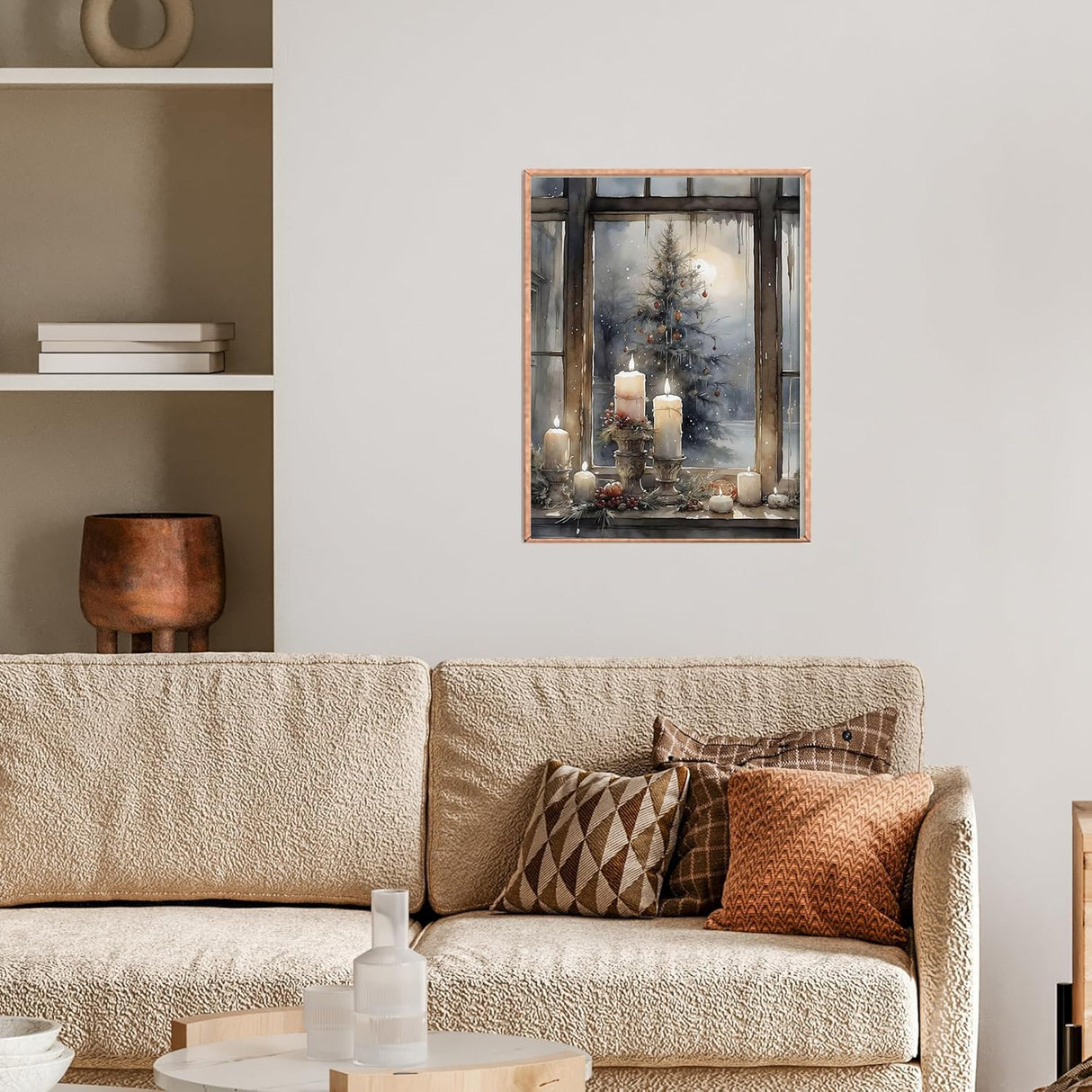 DAZZLEDOTS Diamond Art Kits for Adults, Christmas Diamond Painting Kits for Beginner Candle DIY 5D Full Drill Diamond Dots Crafts for Home Wall Decor Gifts 12x16 Inch DAZZLEDOTS