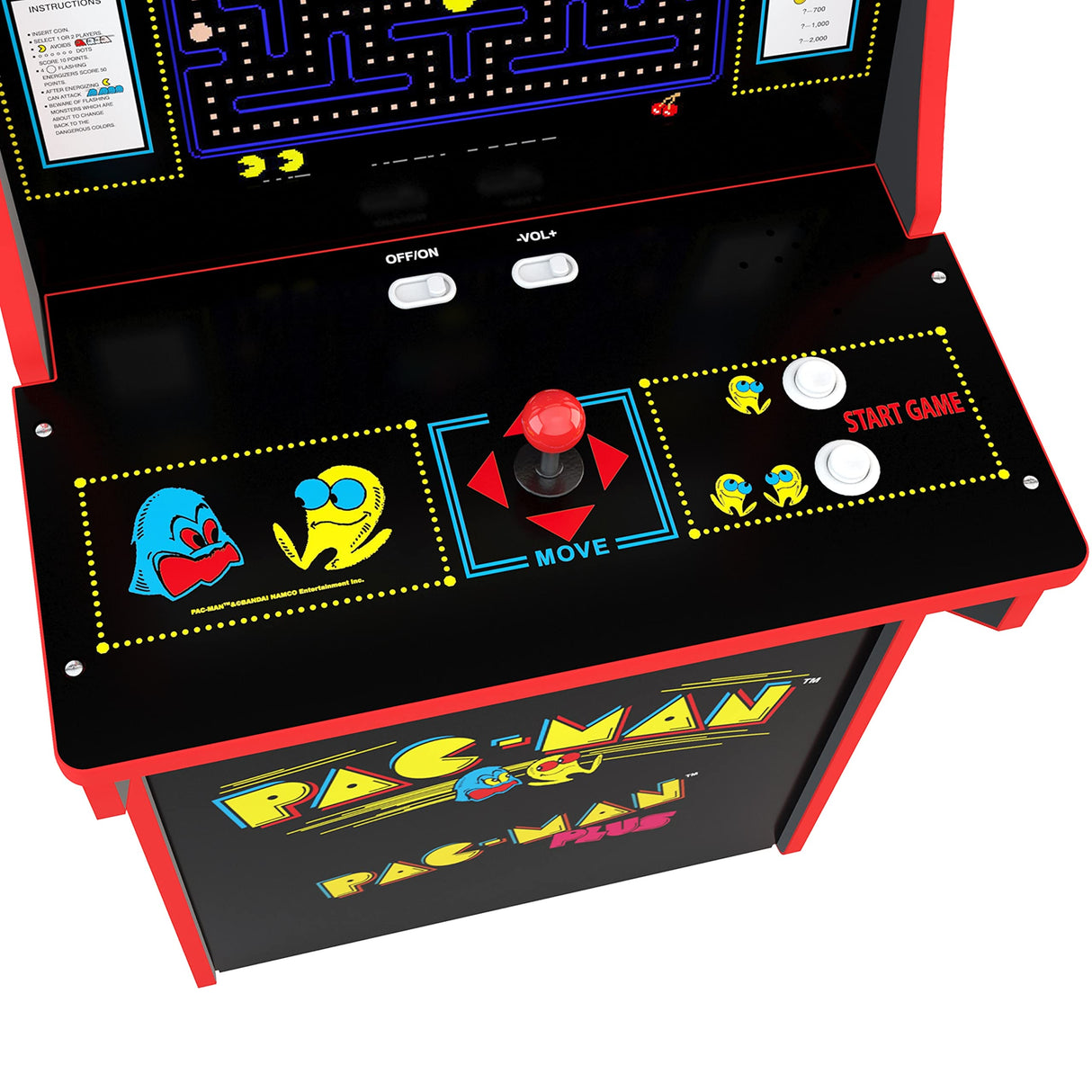 Arcade1Up Pac-Man - Classic 2-in-1 Home Arcade, 4ft ARCADE1UP