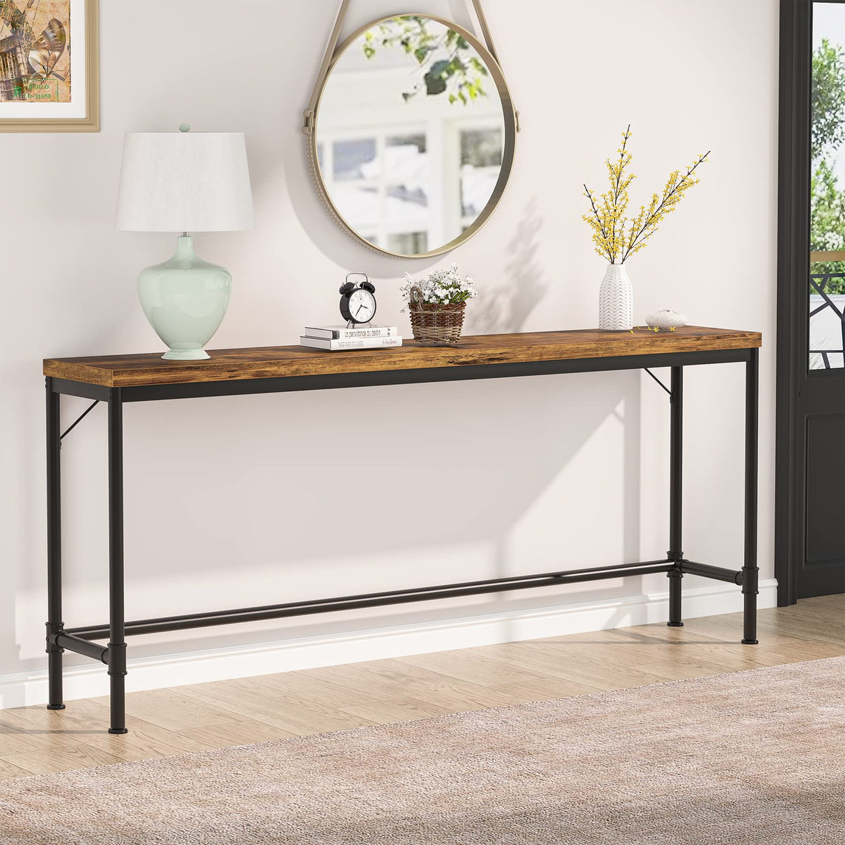 Tribesigns 70.9 Inch Rustic Industrial Console Table - Versatile Sofa & Entryway Table Tribesigns