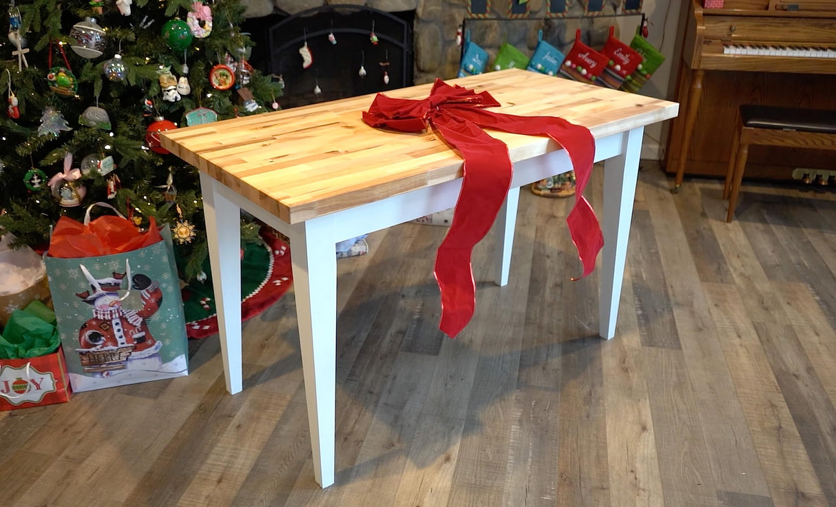 Osborne Tapered (Two-Sided) Dining Table Leg in Soft Maple Wood (Set of Four), Unfinished Wooden Posts for Dining Room Table or Desk, Replacement Dining Table Legs, Sanded and Ready to be Finished Osborne Wood Products