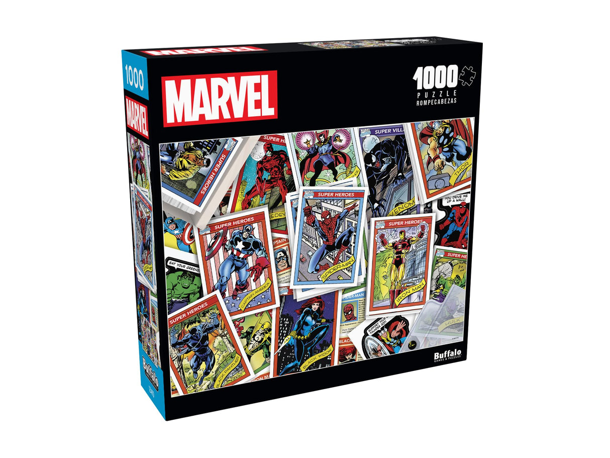 Buffalo Games - Marvel -Trading Cards - 1000 Piece Jigsaw Puzzle for Adults -Challenging Puzzle Perfect for Game Nights - Finished Size is 26.75 x 19.75 Buffalo Games