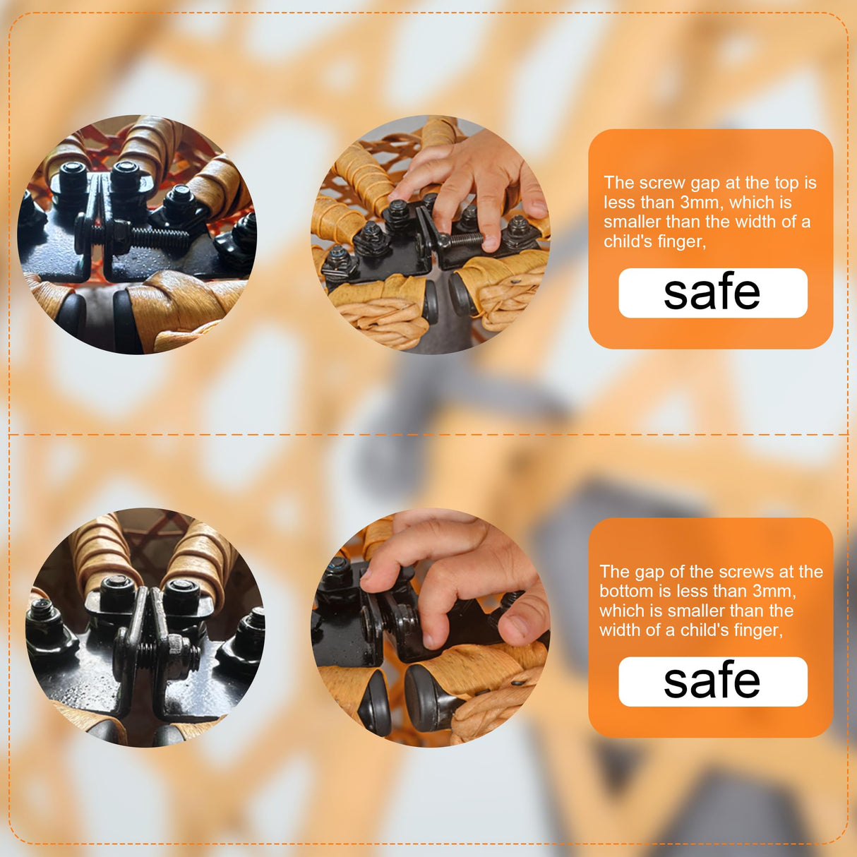 Hoffeorrad Hanging Egg Chair with Stand & Cushions - All-Weather Rattan Swing Chair for Patio, Balcony, Garden (Modern Boho Design, Ready-to-Use Indoor Outdoor) Hoffeorrad