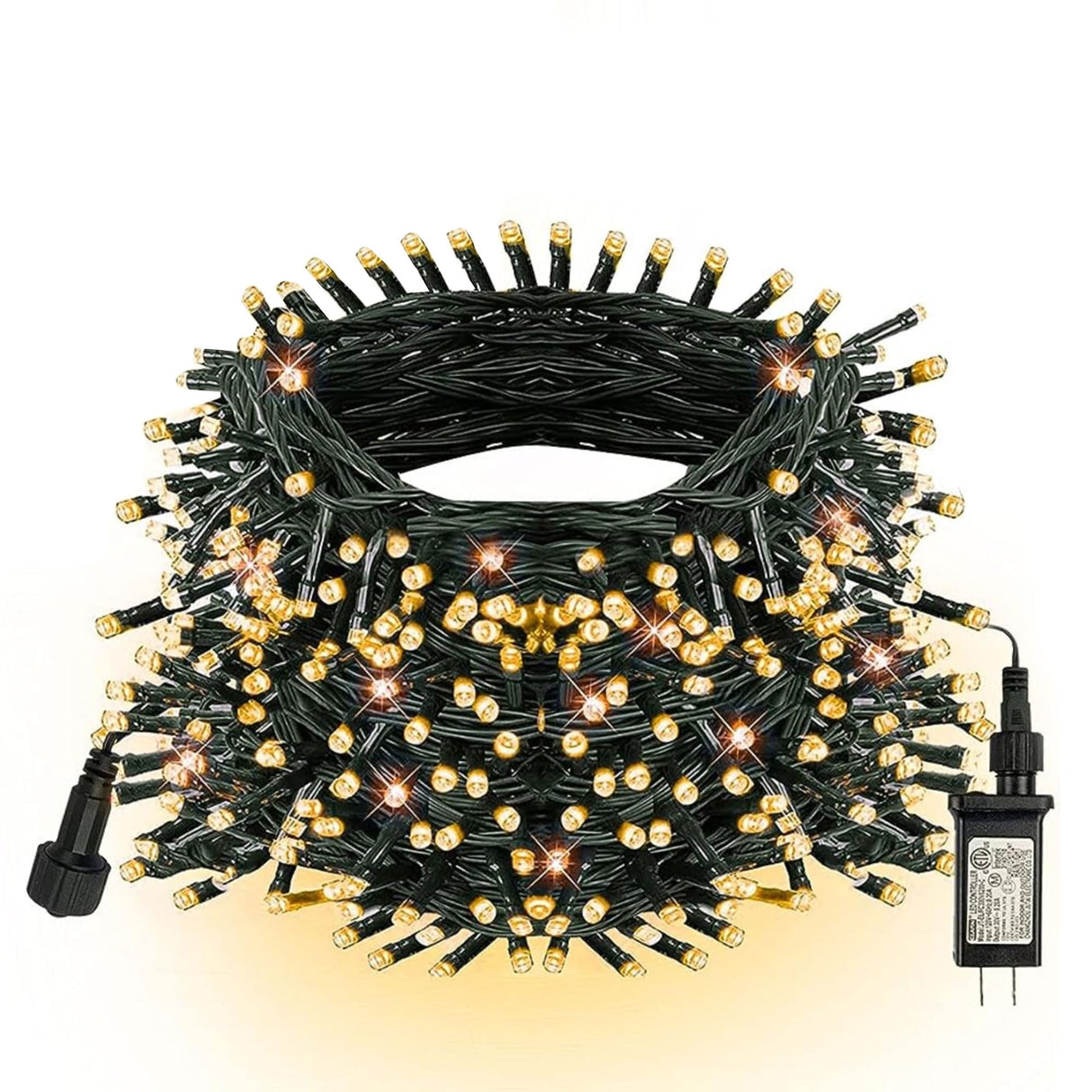 TW SHINE Christmas Lights, 200 LED 66FT Outdoor Christmas Lights Plug in with 8 Modes, Waterproof Christmas Lights Outdoor, Indoor Xmas Decorations for Party Yard House Decor, Warm White TW SHINE