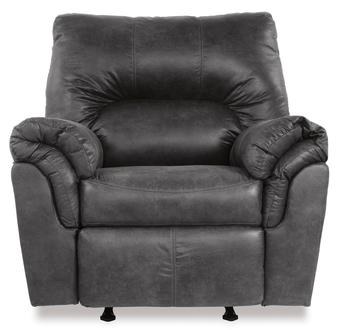 Signature Design by Ashley Bladen Faux Leather Manual Rocker Recliner, Gray Signature Design by Ashley