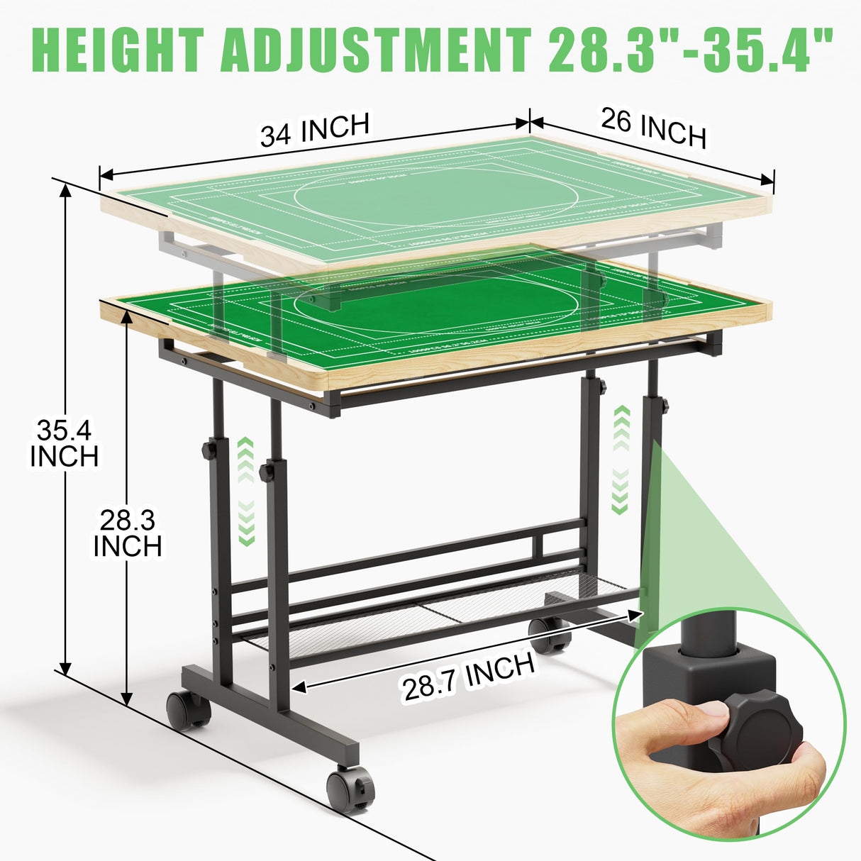 CODACE Puzzle Table with Drawers - 1500 Pieces Jigsaw Puzzle Tables for Adults, Tilting Puzzles Board with Cover, Puzzles Table with Storage and Adjustable Height Legs,Present for Puzzles Enthusiast CODACE