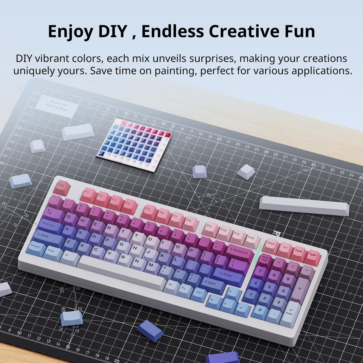 ANYCUBIC DIY Color Mixing 3D Printer Resin Set for LCD 3D Printing, Including 3D Resin 6 Colors, Dropper, Beaker, Disposable Plastic Cups, Nitrile Gloves, Electronic Scale (Without Battery) ANYCUBIC