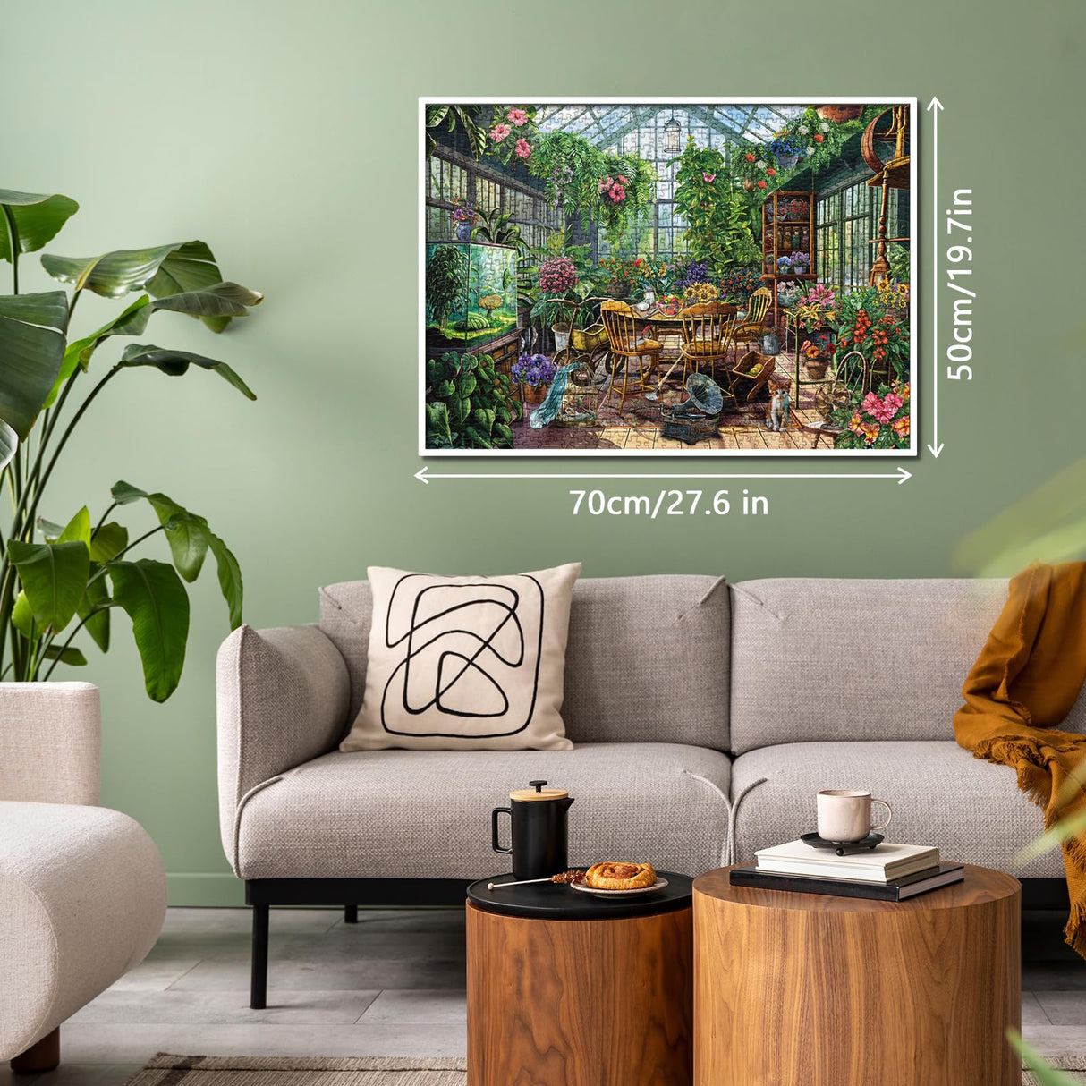 Flower Plant Garden Puzzle 1000 Pieces for Adults, Spring Greenhouse Jigsaw Puzzle Botanical, Colorful Floral Puzzle BBOLDIN