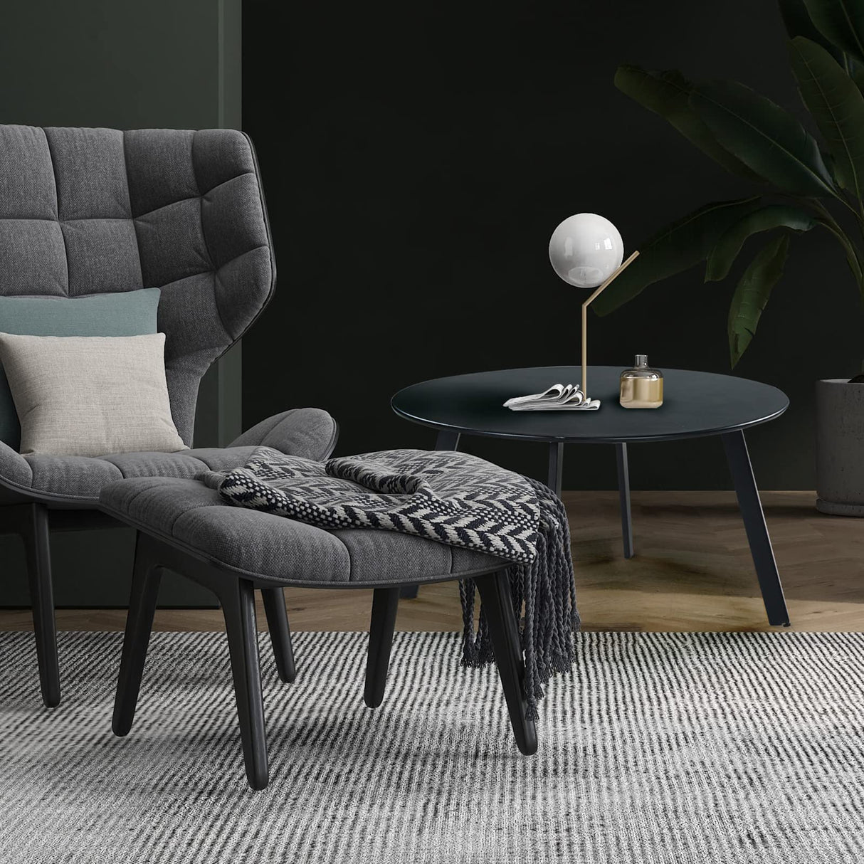 Grand Patio Round Steel Patio Coffee Table, Weather Resistant Outdoor Large Side Table, Black… Grand patio