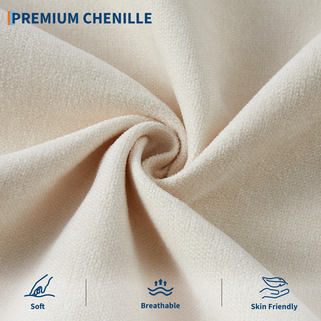 IDEALHOUSE 89" Futon Sofa Bed, Modern Chenille Sleeper Couch with Adjustable Backrest & Armrest, Convertible Futon Couch for Living Room Bedroom Apartments, Beige IDEALHOUSE