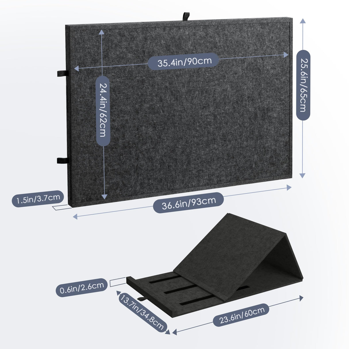 Tektalk Jigsaw Puzzle Table with Integrated Adjustable Stand/Bracket, 3-Tilting-Angle Puzzle Plateau with Cover & 4 Sorting Drawers, Super Lightweight Felt Puzzle Board, for Up to 1500 Pieces - Gray Tektalk