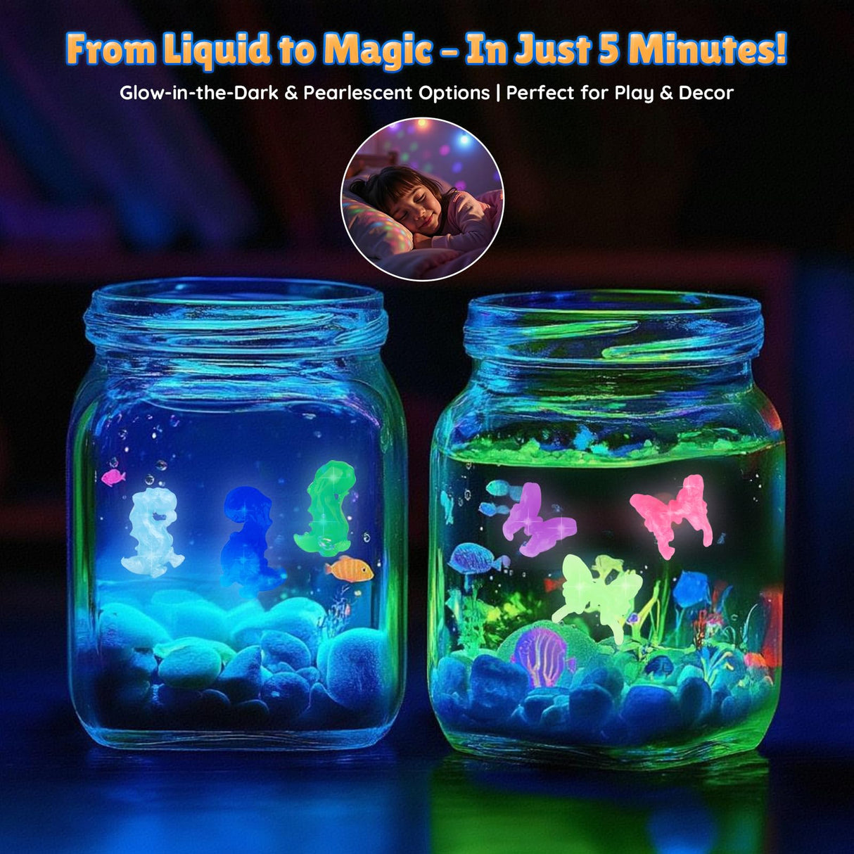 Linzuza Fairy Aqua Water Gel Kit - 20 Color Summer Magic Fairy Kit DIY 3D Squishy Animal Elf with 12 Molds&Storage Boxes Set - Craft Sensory Toy for Kids Ages 6-12 Linzuza