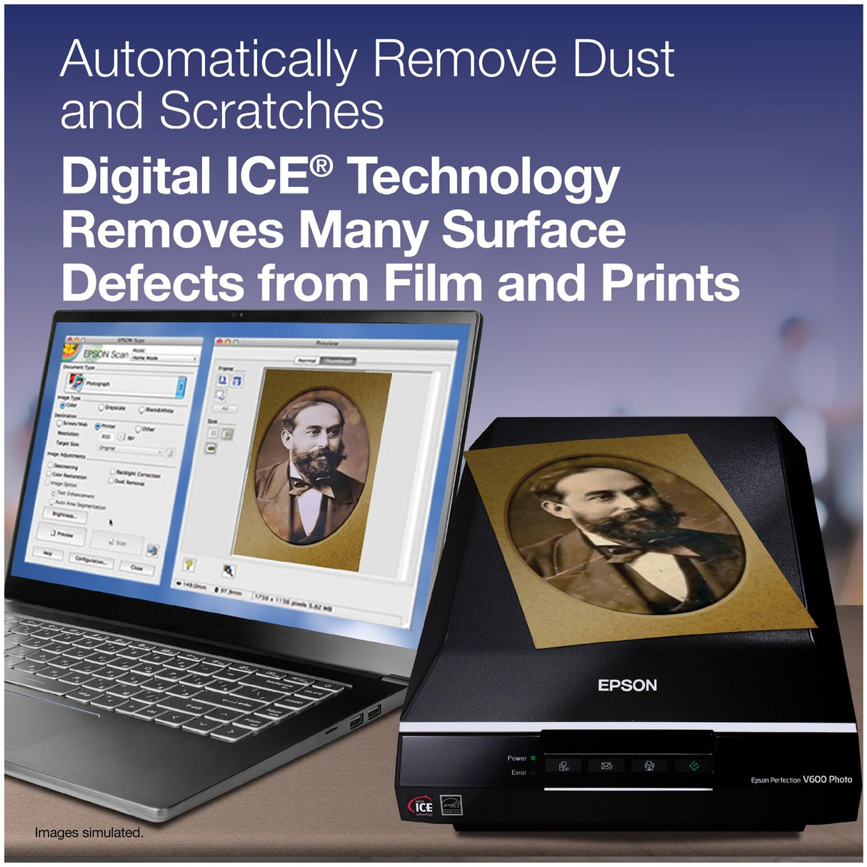 Epson Perfection V600 Color Photo, Image, Film, Negative & Document Scanner Epson