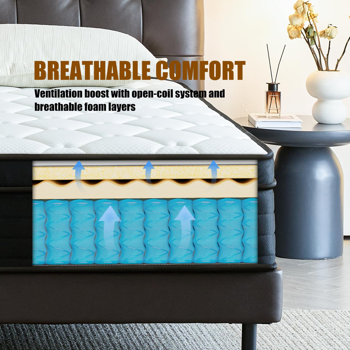 JDZ-YOVMEE Full Mattress 10 Inch Hybrid Mattress in a Box Memory Foam & Individual Pocket Spring Motion Isolation Edge Support Pressure Relief Medium Firmness Certified Foams & Fabric Fiberglass Free JDZ-YOVMEE