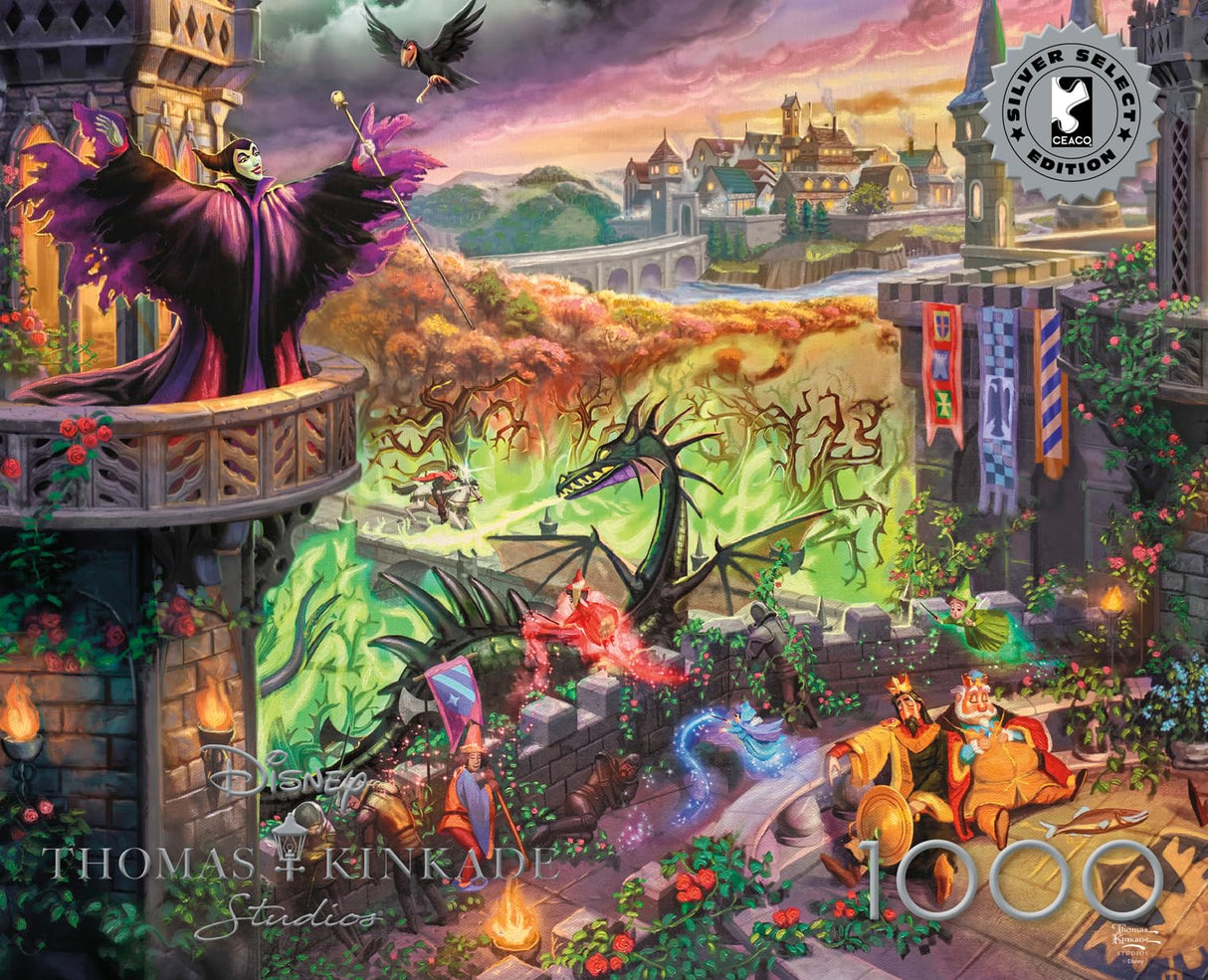 Ceaco - Silver Select - TK Disney - Maleficent - 1000 Piece Jigsaw Puzzle for Adults Challenging Puzzle Perfect for Game Nights Buffalo Games