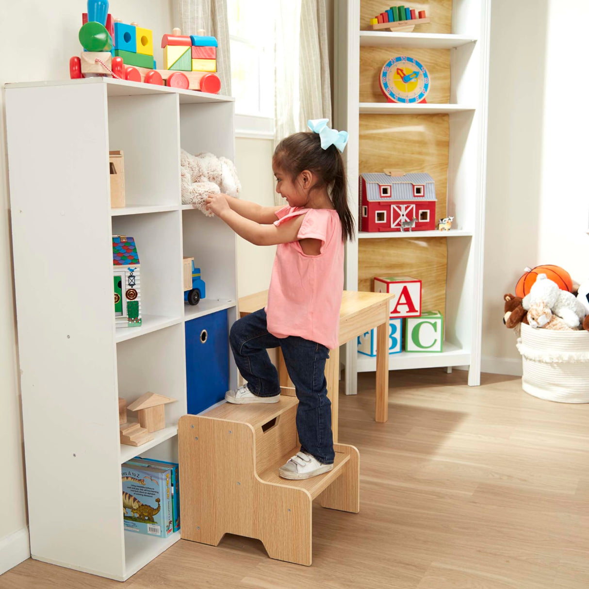 Melissa & Doug Kids Wooden Step Stool - Light Natural Finish Melissa & Doug