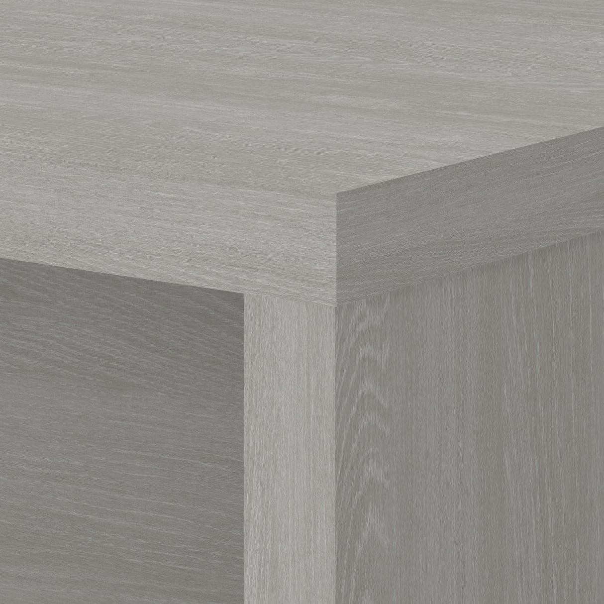 Bush Furniture L Shape Desk with Wire Management | Echo Collection Corner Bow Front Table for Home Office with Quick-to-Assemble Hardware, 72W, Gray Sand Bush Business Furniture