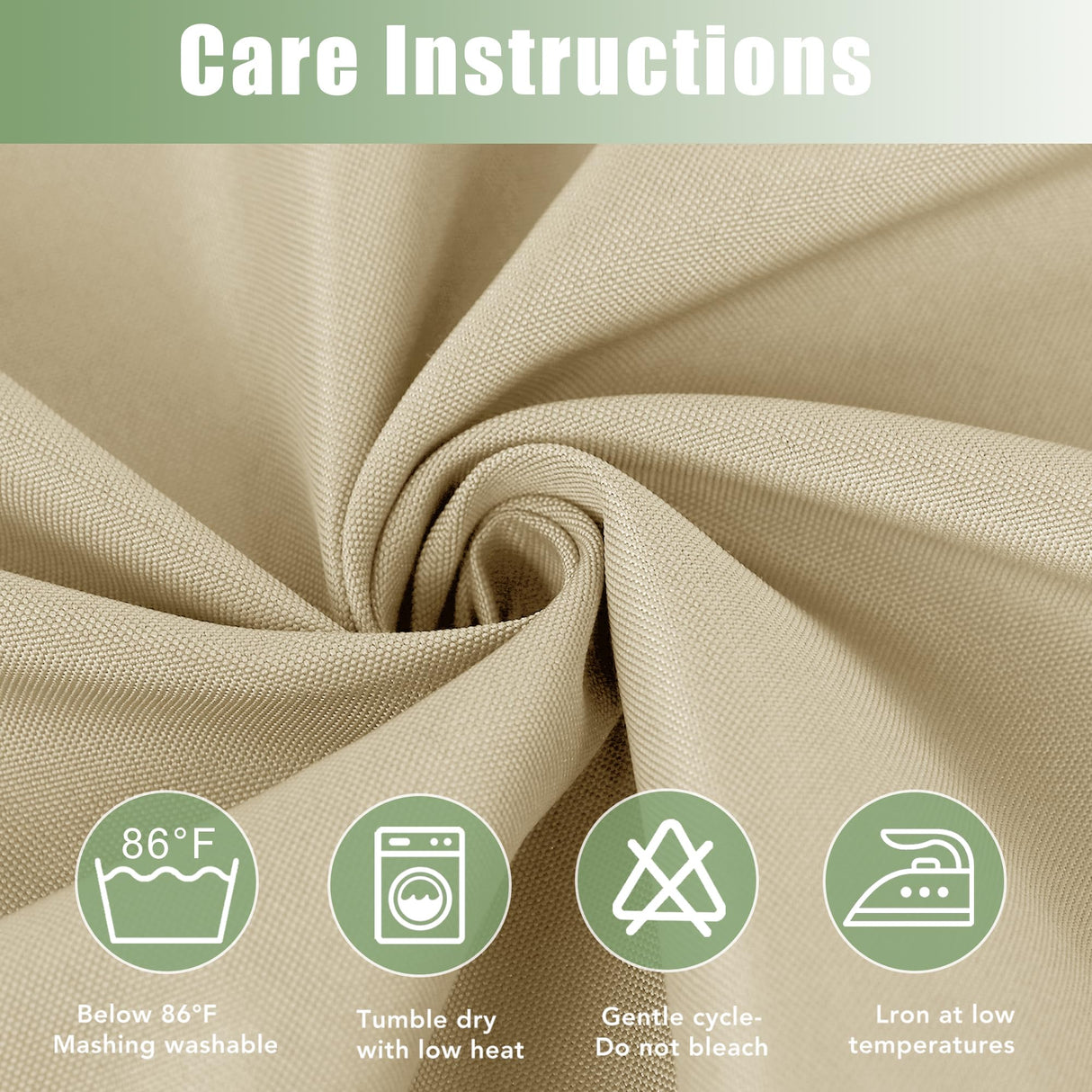 HolidayIdeas Outdoor Curtains for Patio Waterproof, 8 Panels - 54x84 Inches - Weatherproof Privacy Outsides Curtains for Cabana Porch Pergola, Sunlight & UV Blocking (Cream, Grommet Top) HolidayIdeas