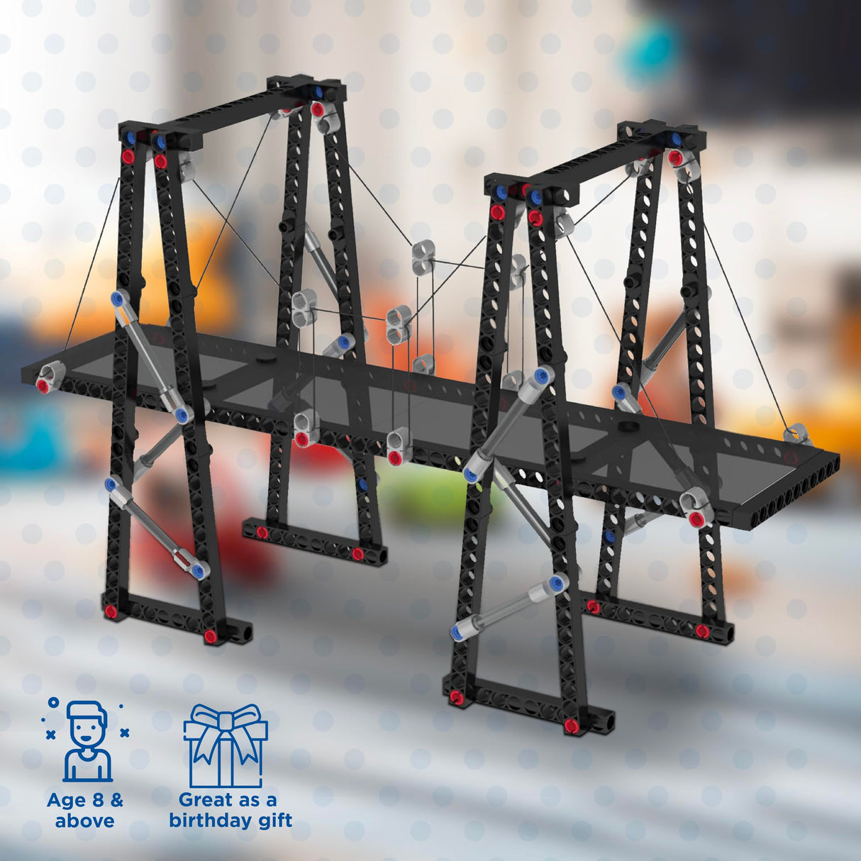 Thames & Kosmos Structural Engineering: Bridges & Skyscrapers | Science & Engineering Kit | Build 20 Models | Learn about Force, Load, Compression, Tension | Parents' Choice Gold Award Winner, Blue Thames & Kosmos