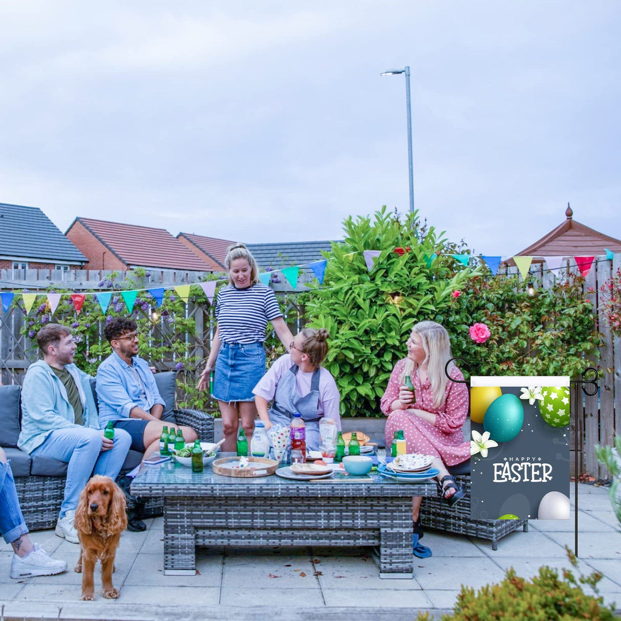 Blank Garden Flags 3-layer Fabric Double Sided Sublimation Lawn Yard Banner for Heat Transfer Vinyl 12X18 In 40 Pack White WANZELONYO