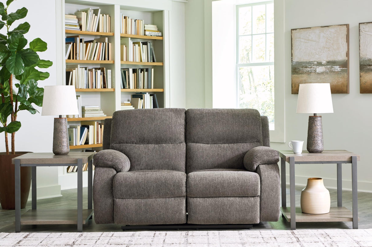 Signature Design by Ashley Scranto Contemporary Manual Reclining Loveseat, Gray Signature Design by Ashley