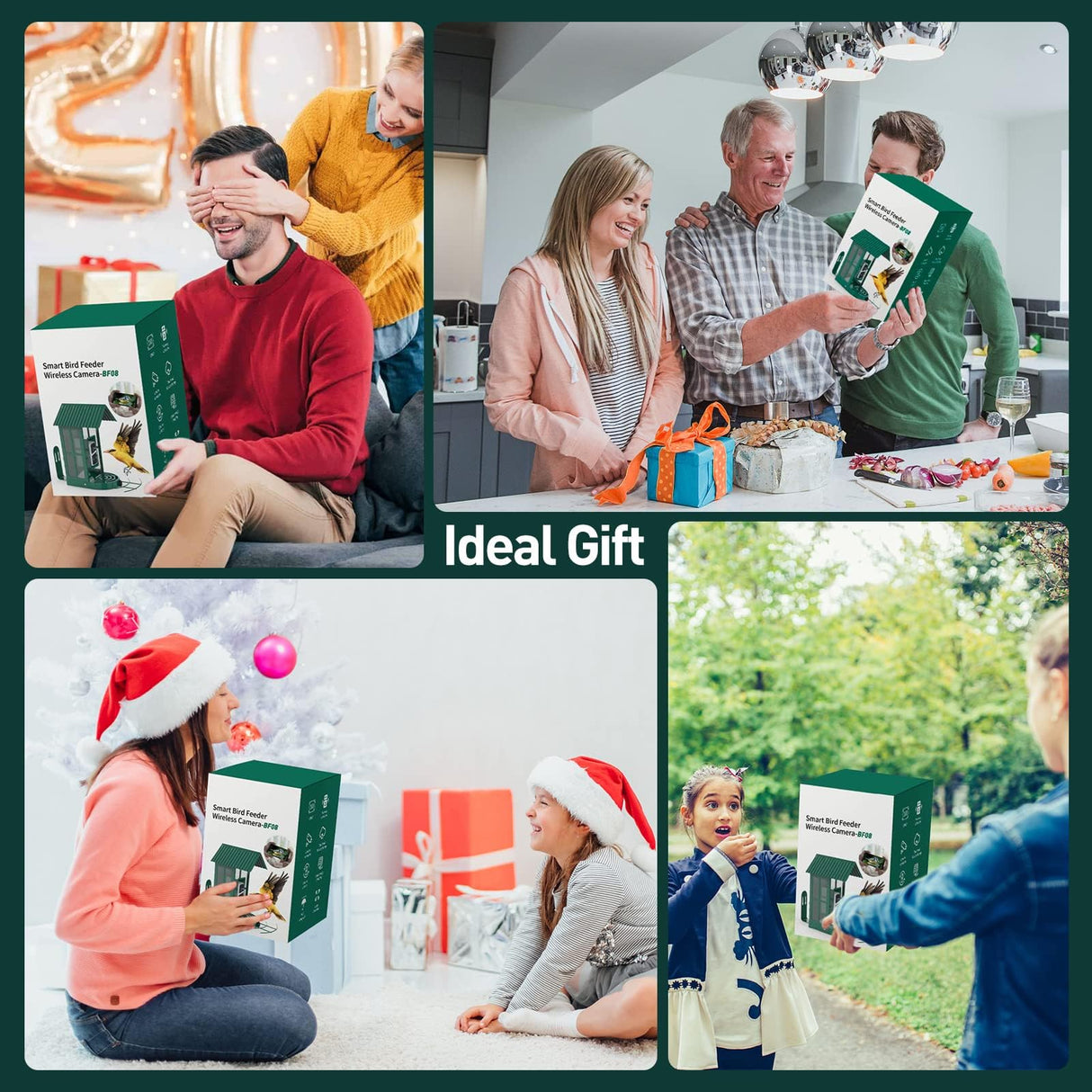 SOLIOM® BF08- Metal Bird Feeder Camera with Smart AI Identify Bird Species, Wild Bird Watching Cam, Live View, Instant Notifications with 5W Solar SOLIOM