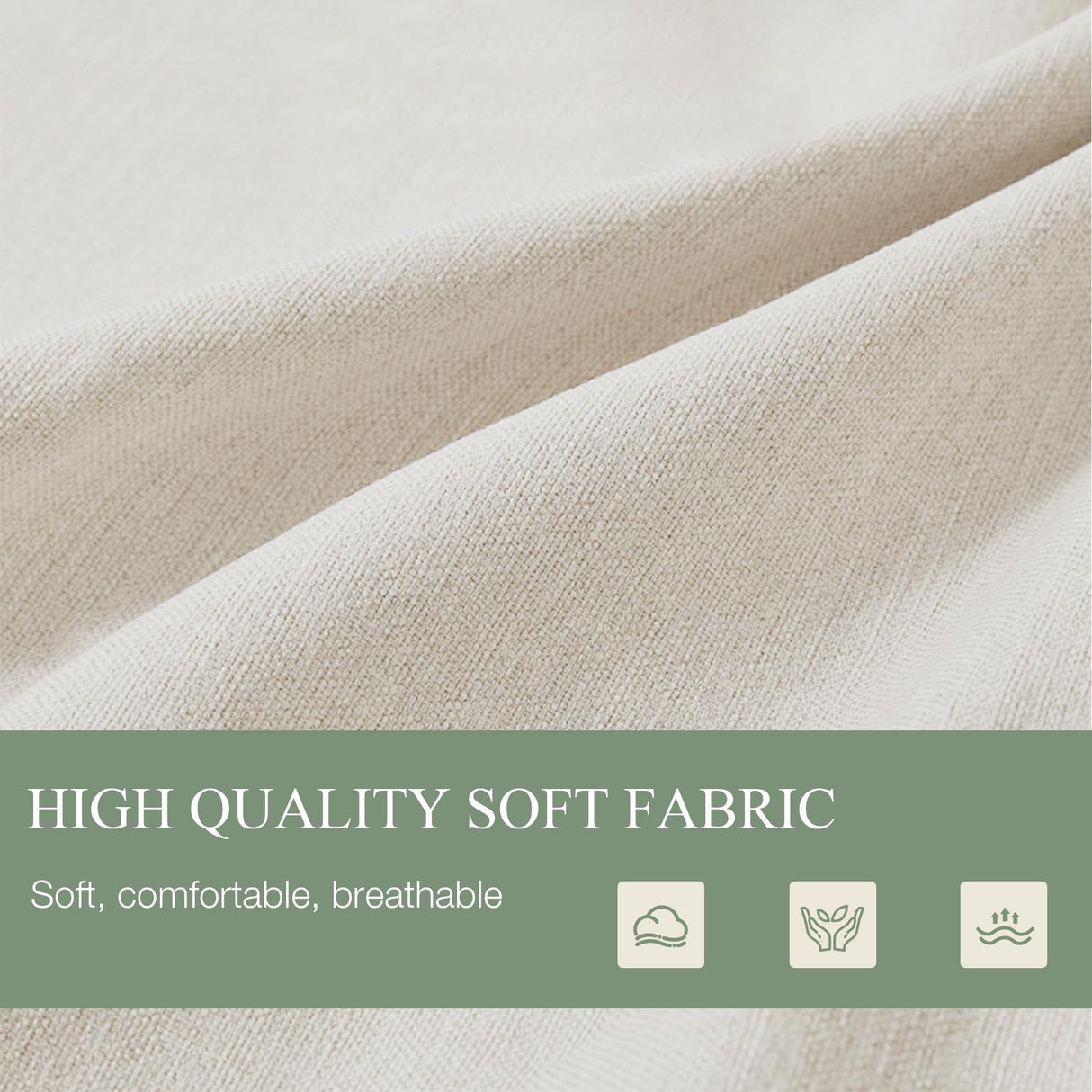 POINTANT Love Seat Settee Mini Couch Upholstered Sofa with Natural Rattan Armrest Backrest Couch Bench Loveseat for Living Room Bedroom Beige POINTANT