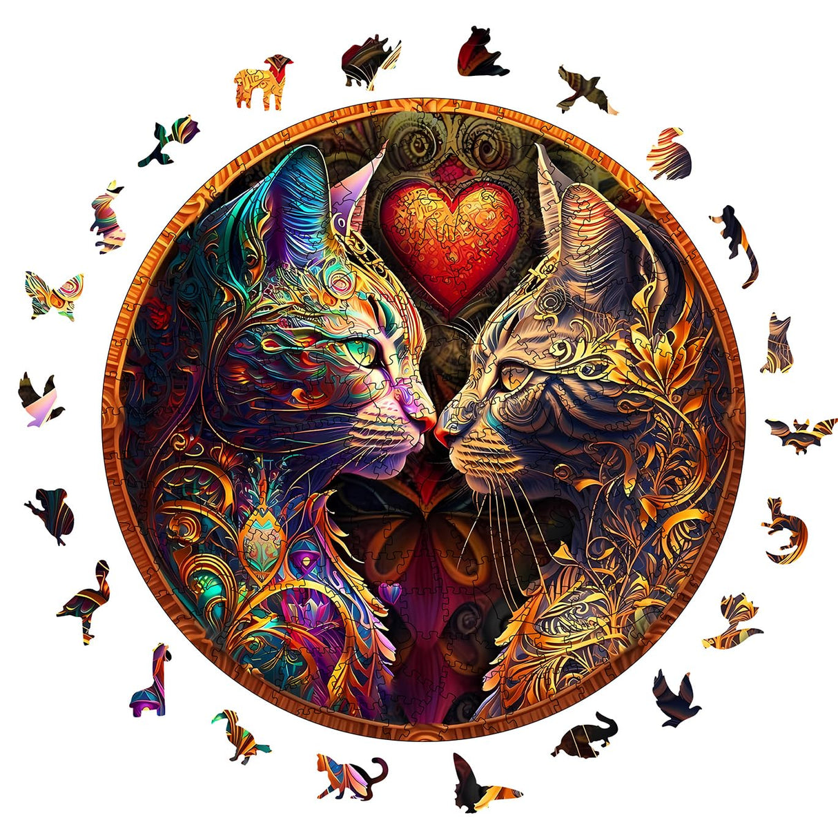 Wooden Puzzle for Adults, 200 Piece Irregular Animal Shaped Wooden Jigsaw Puzzles, Unique Puzzles for Adults, Creative Gift for Teenagers and Adults WHJSG