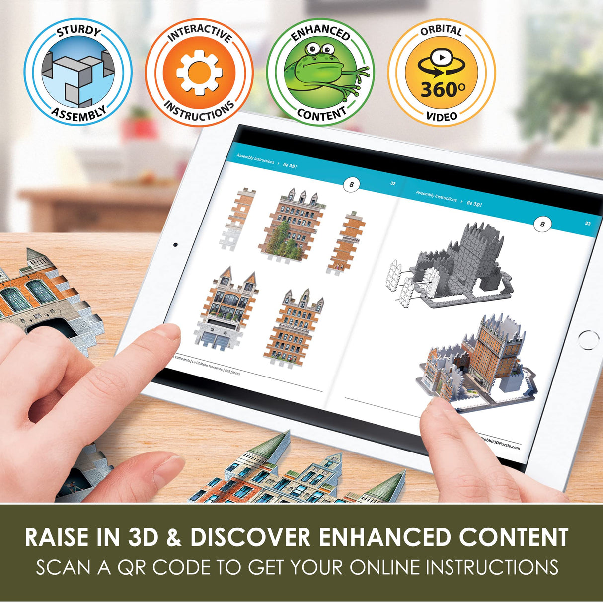 Wrebbit3D Le Château Frontenac 3D Puzzle for Teens and Adults | 865 Real Jigsaw Puzzle Pieces | Not Just an Ordinary Model Kit for Adults for Man and Woman Wrebbit3D