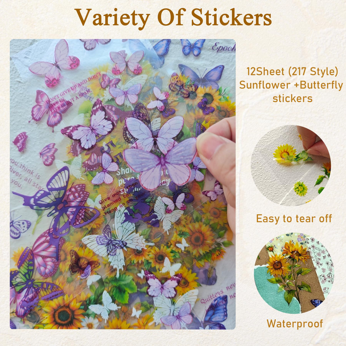 YOJO Scrapbook Paper, 317PCS Scrapbook Supplies Kit, Texture Aesthetic Decorative Craft Paper Include Stickers for Planner, Bullet Journaling, Junk Journal, Craft Gifts for Women Girls YOJO