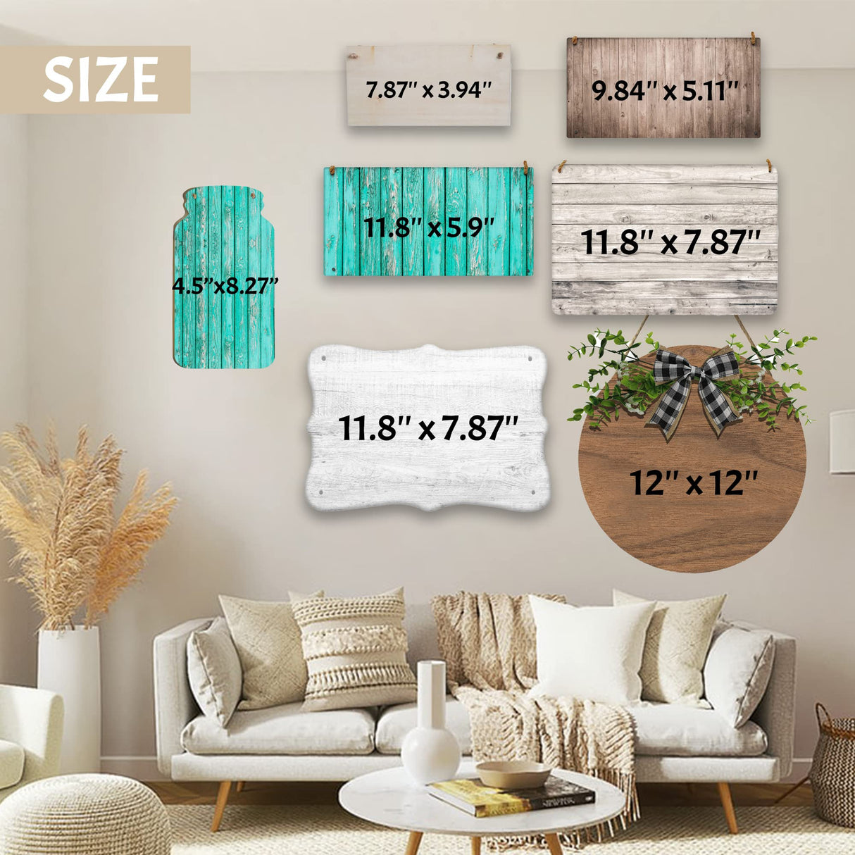 Giabmiag Personalized Custom Wood Signs, Customized Wooden Board Decoration Farmhouse Plank Decor, Custom Family Sign, Name Date, Custom Rustic Sign for Home, Kitchen, Wall Art(Wood Sign-5) Giabmiag